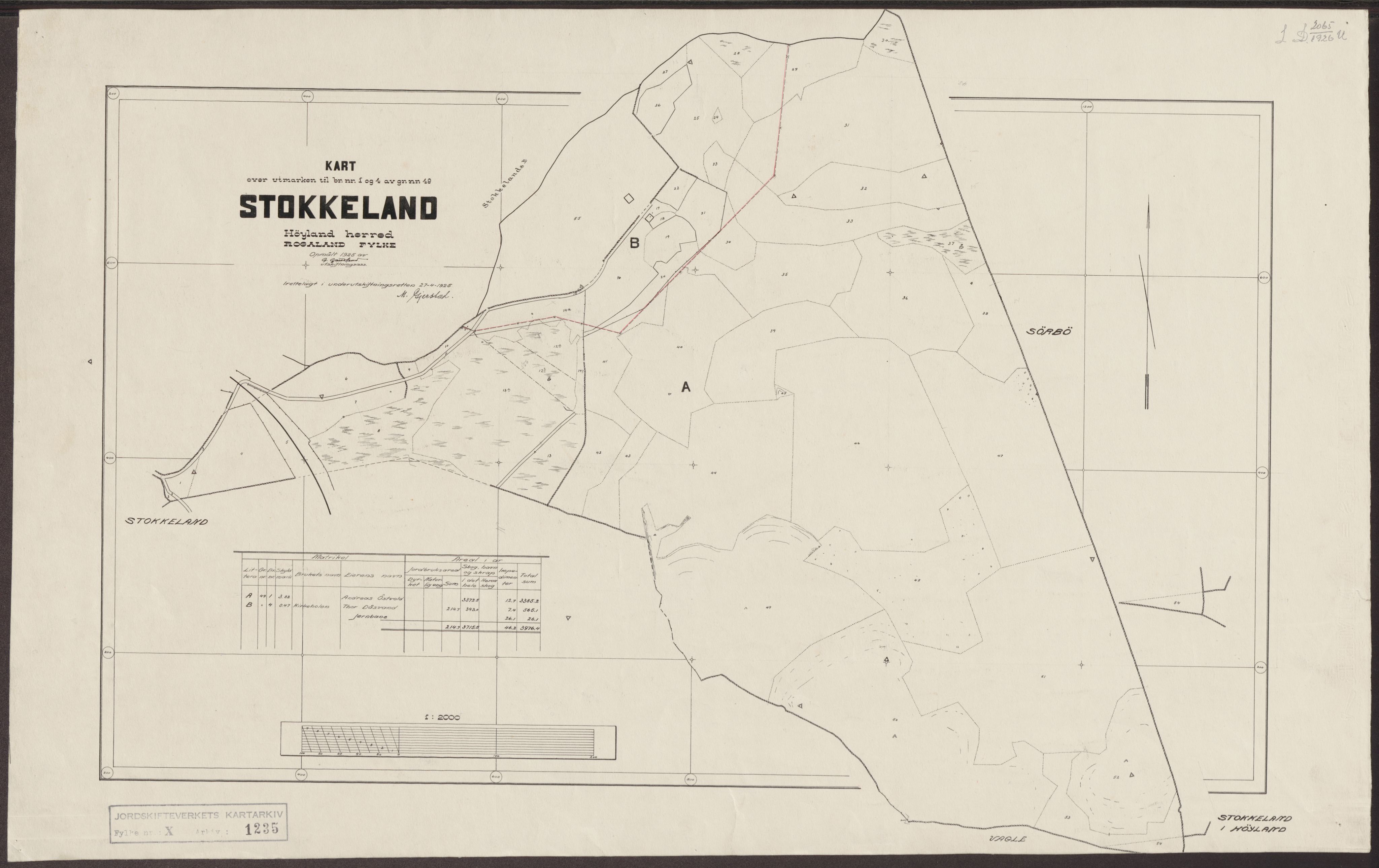 Jordskifteverkets kartarkiv, RA/S-3929/T, 1859-1988, p. 1520