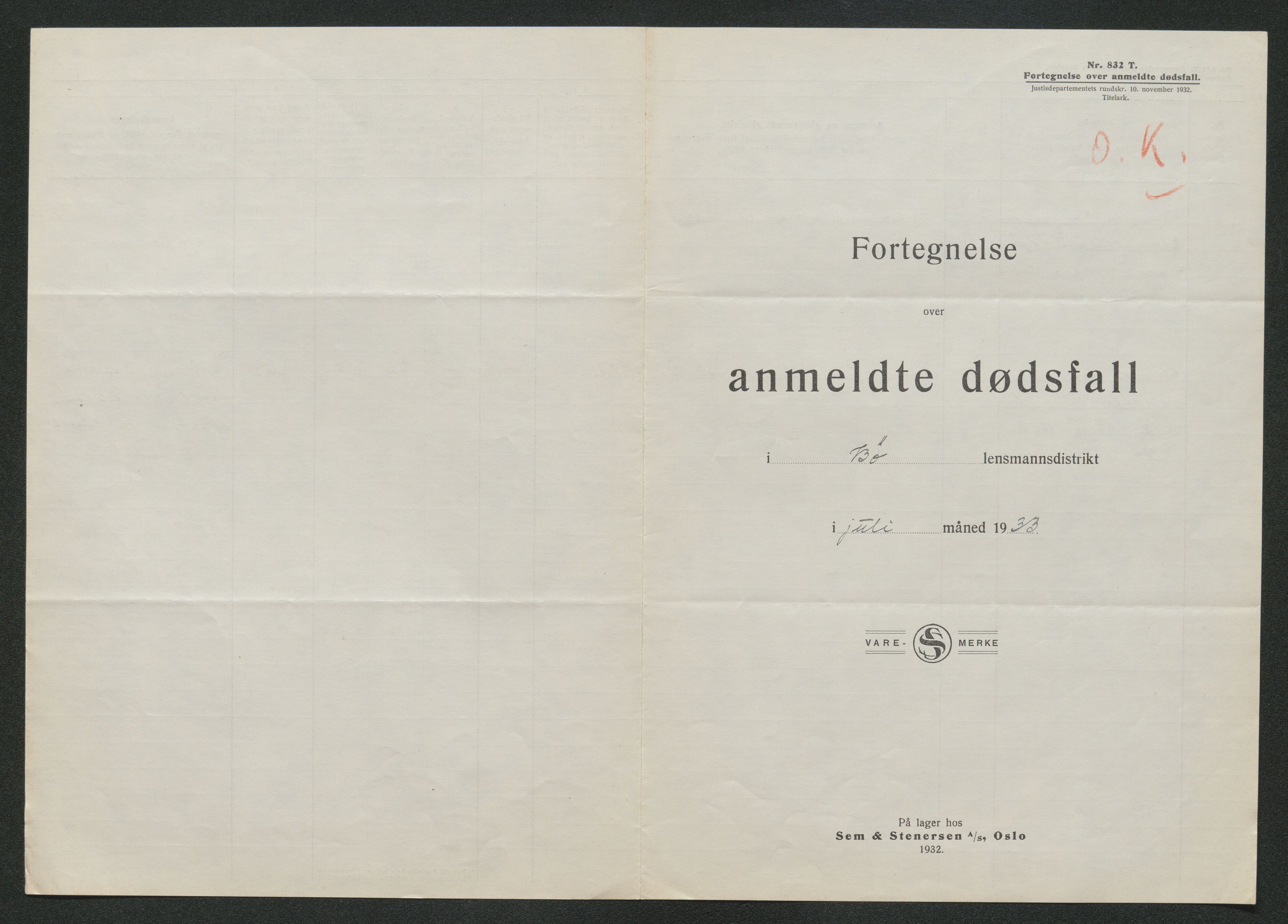 Nedre Telemark sorenskriveri, SAKO/A-135/H/Ha/Hab/L0008: Dødsfallsfortegnelser
, 1931-1935, p. 858