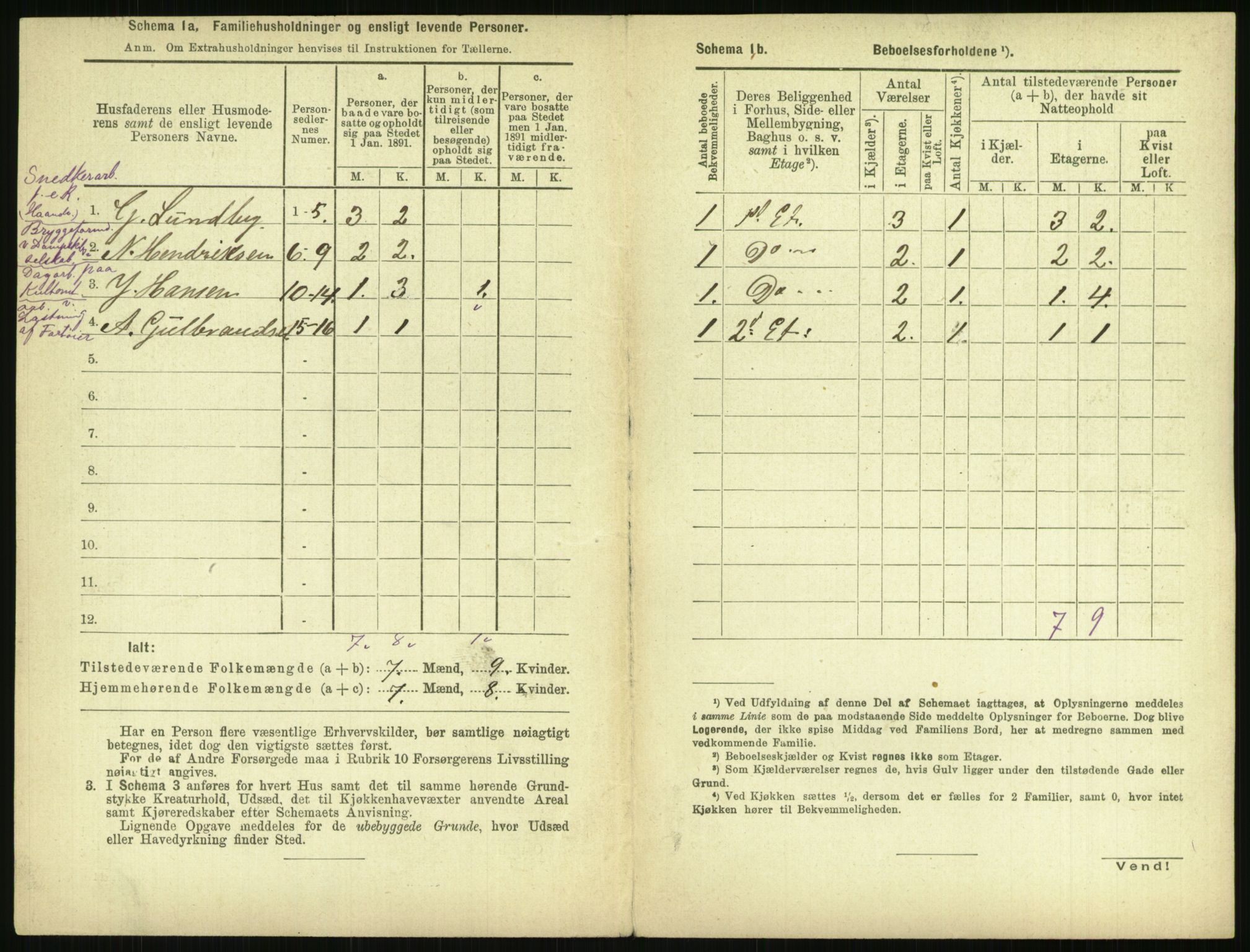 RA, 1891 census for 0301 Kristiania, 1891, p. 117445