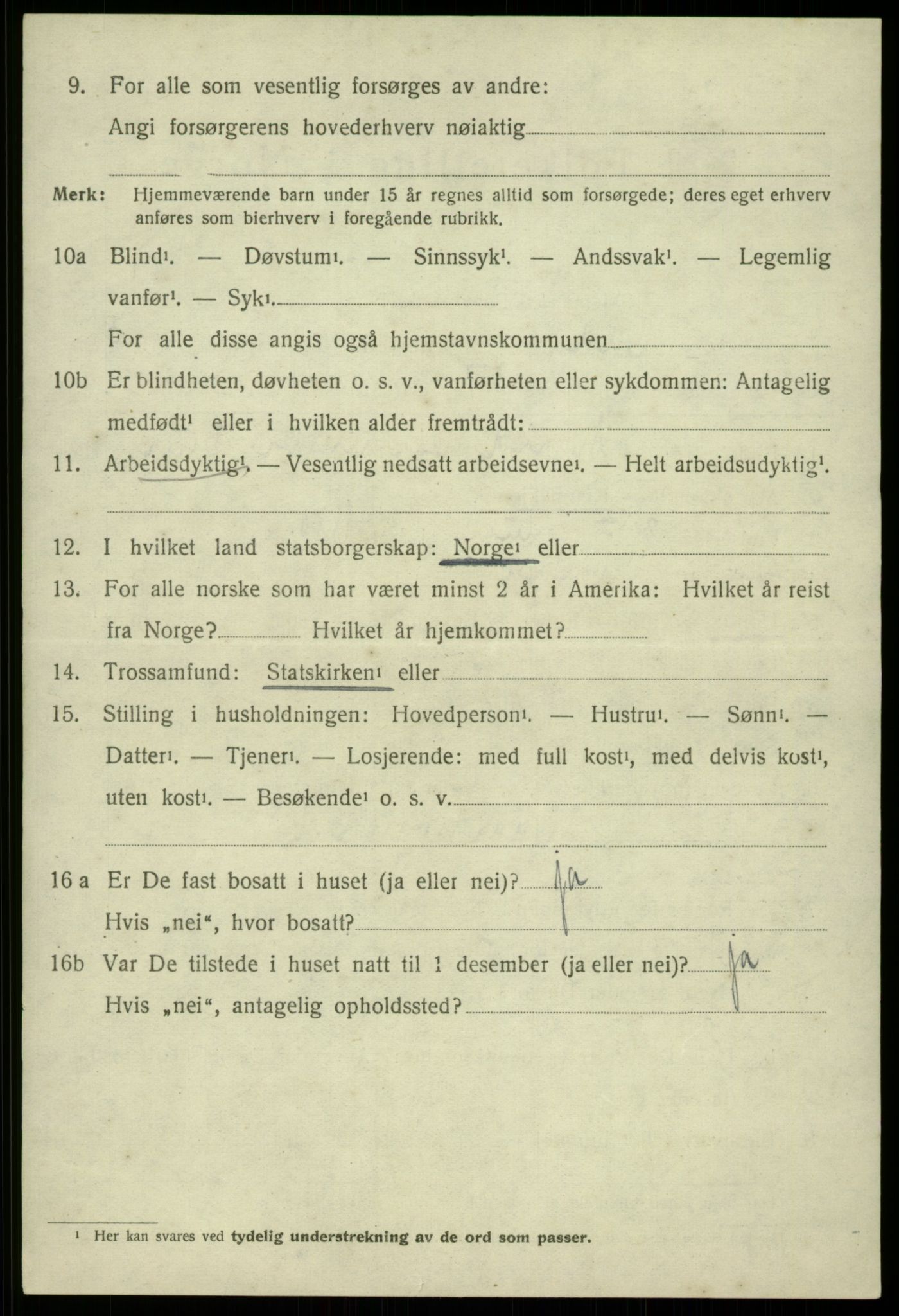 SAB, 1920 census for Odda, 1920, p. 2570