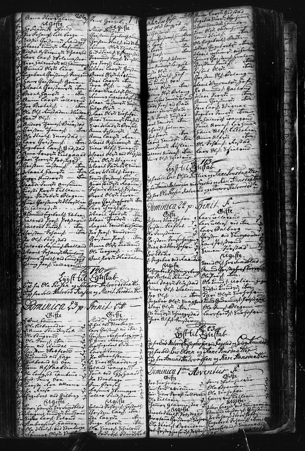 Fåberg prestekontor, SAH/PREST-086/H/Ha/Hab/L0001: Parish register (copy) no. 1, 1727-1767, p. 206-207