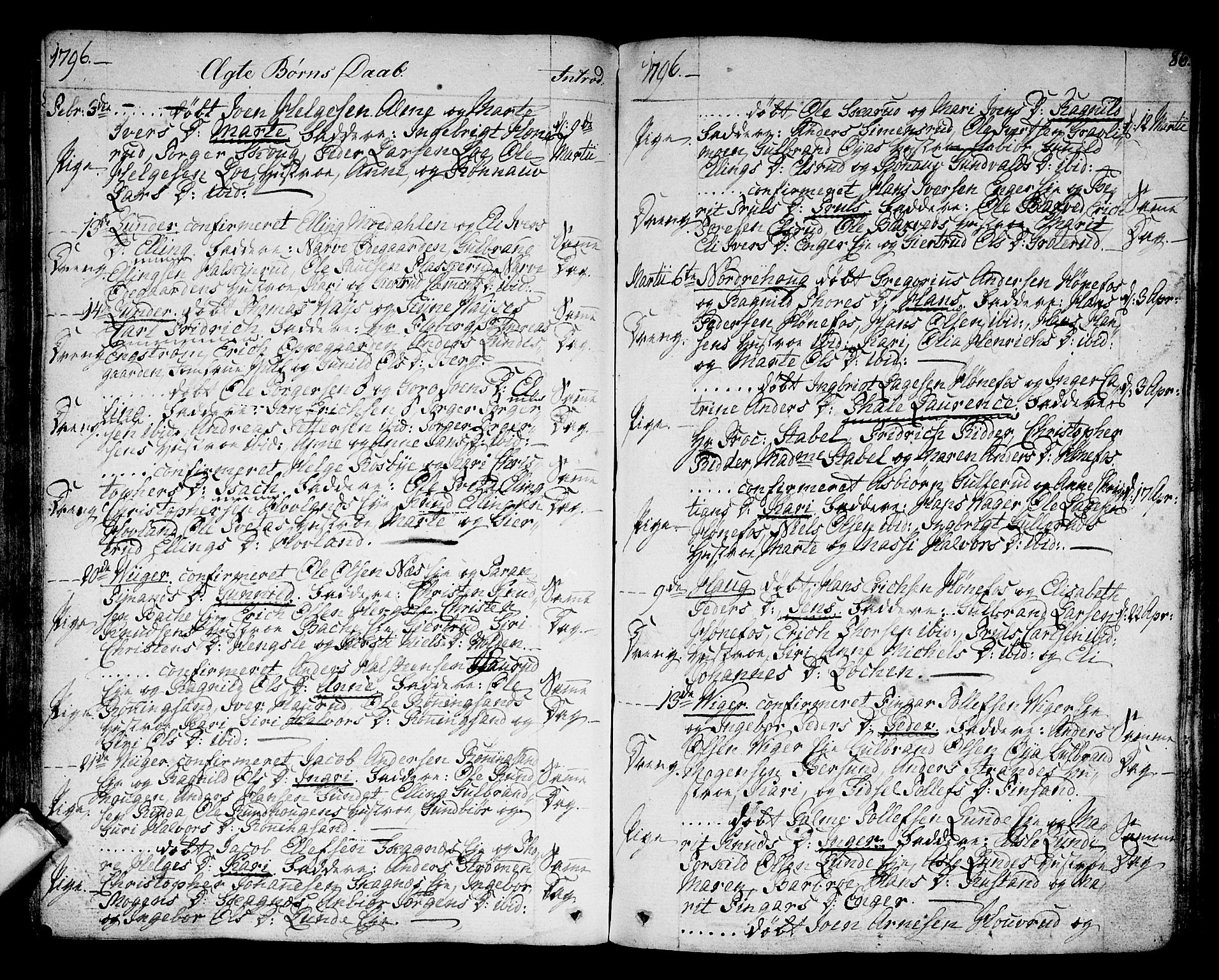 Norderhov kirkebøker, AV/SAKO-A-237/F/Fa/L0006: Parish register (official) no. 6, 1789-1811, p. 86