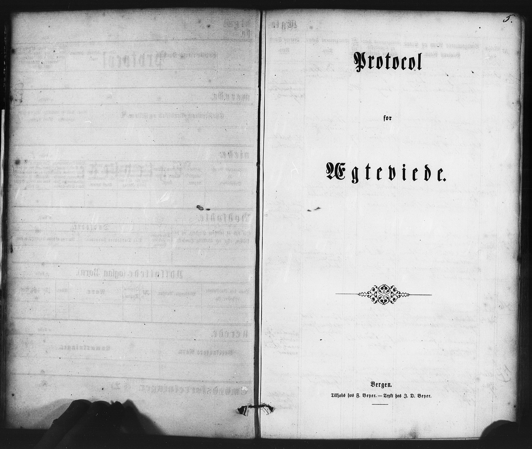 Nykirken Sokneprestembete, SAB/A-77101/H/Haa/L0032: Parish register (official) no. D 2, 1861-1883, p. 5