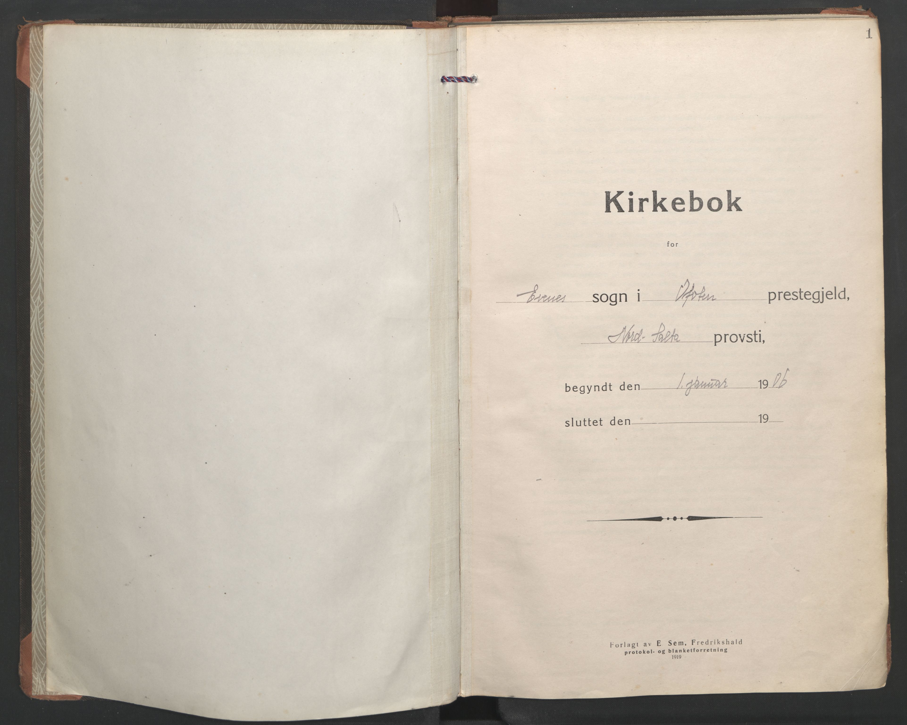 Ministerialprotokoller, klokkerbøker og fødselsregistre - Nordland, SAT/A-1459/863/L0902: Parish register (official) no. 863A14, 1906-1937, p. 1