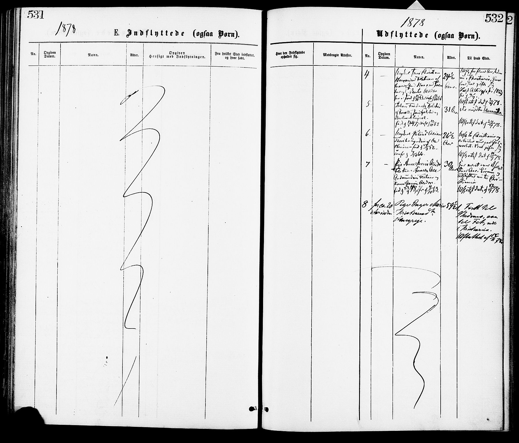 Gjerdrum prestekontor Kirkebøker, AV/SAO-A-10412b/F/Fa/L0008: Parish register (official) no. I 8, 1867-1880, p. 531-532