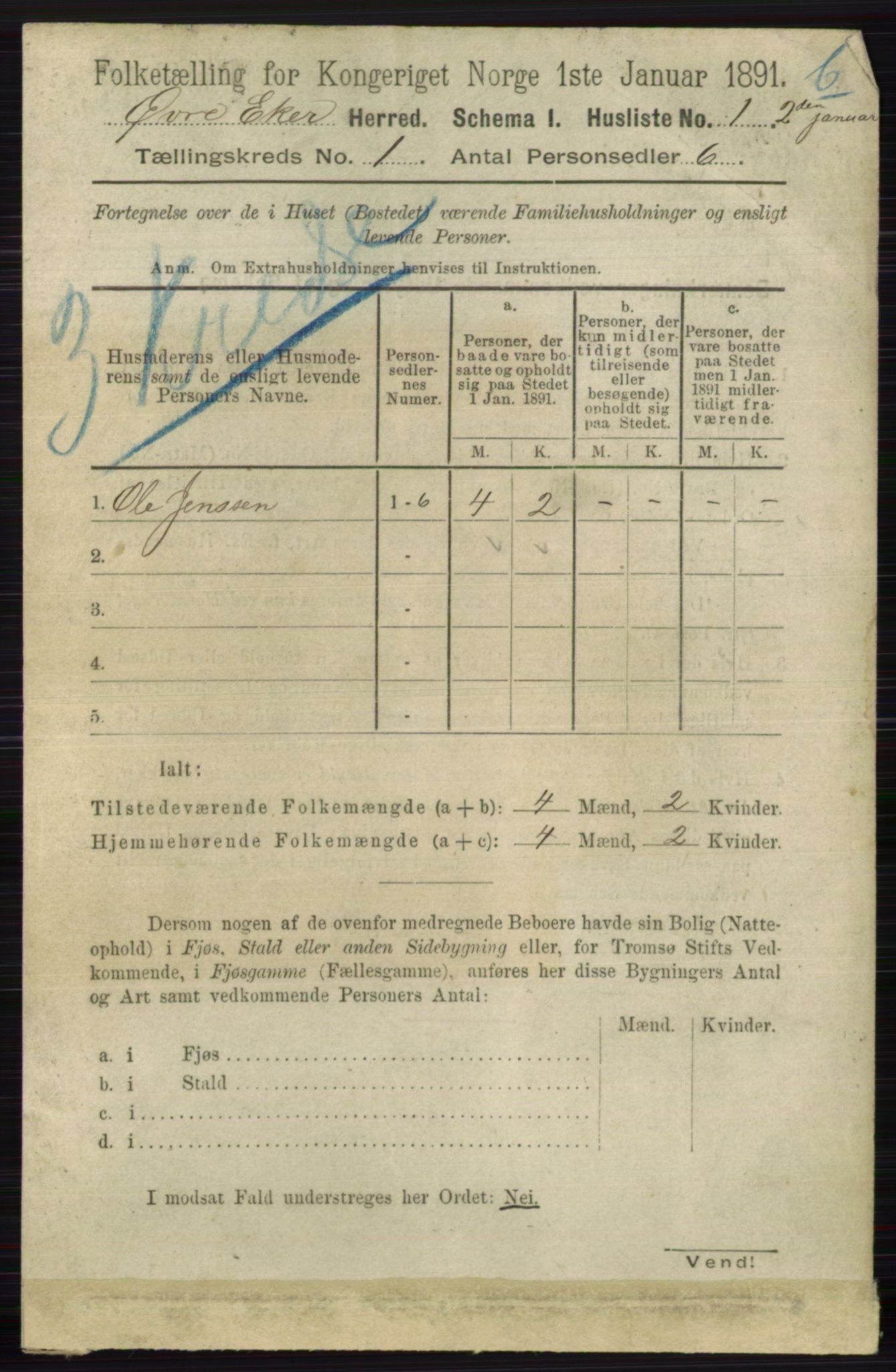 RA, 1891 census for 0624 Øvre Eiker, 1891, p. 7723