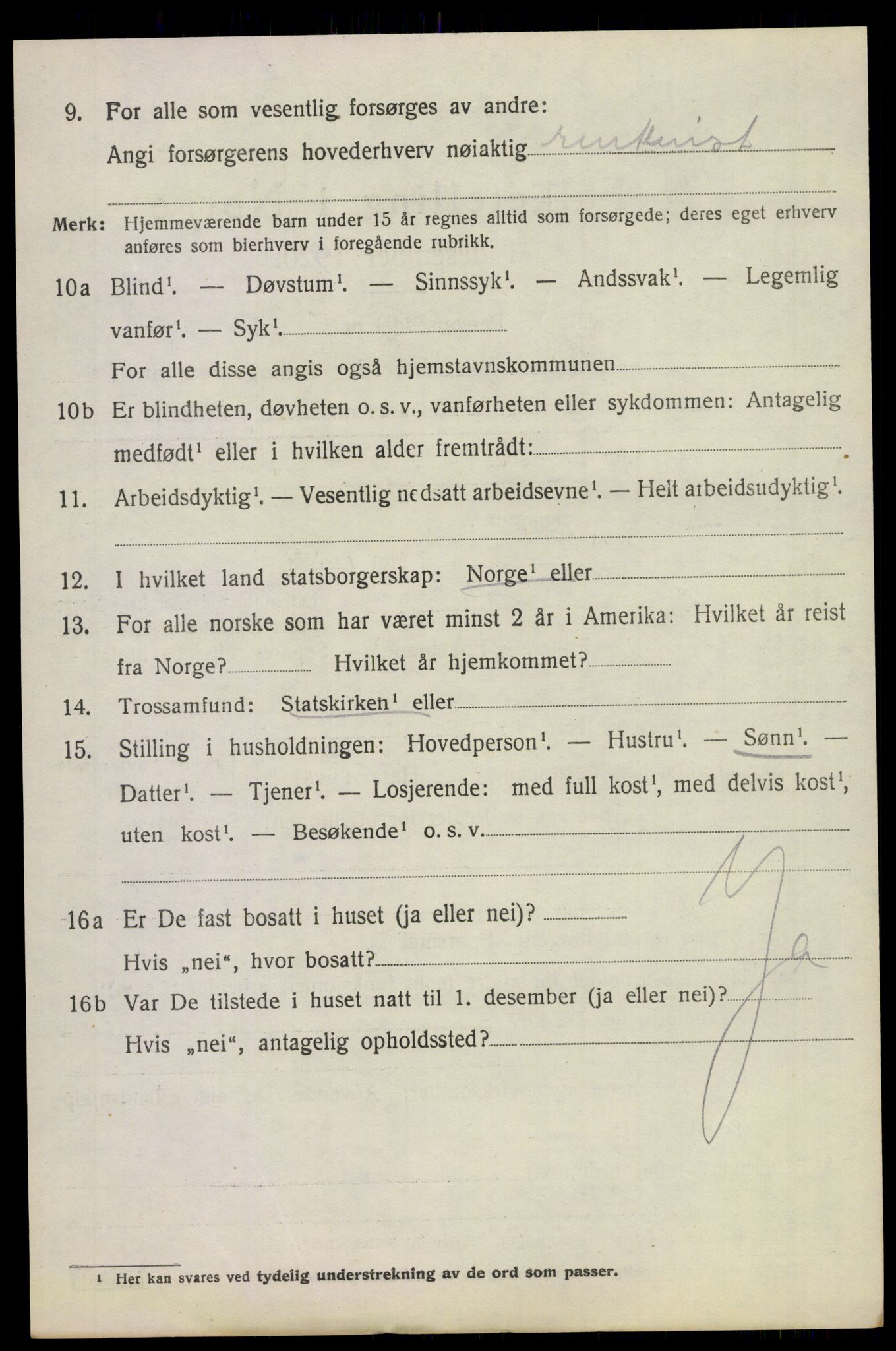 SAKO, 1920 census for Borre, 1920, p. 4967