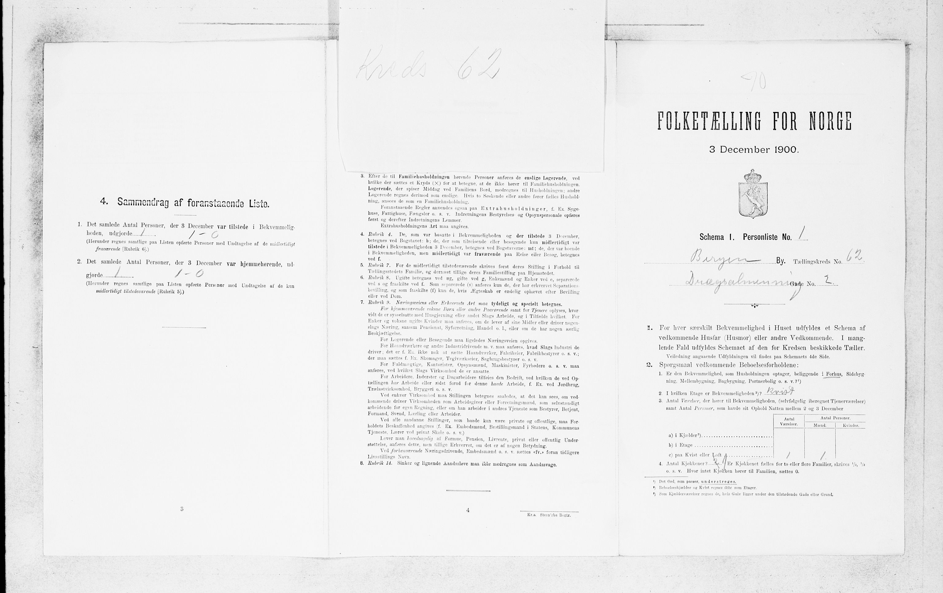 SAB, 1900 census for Bergen, 1900, p. 13056