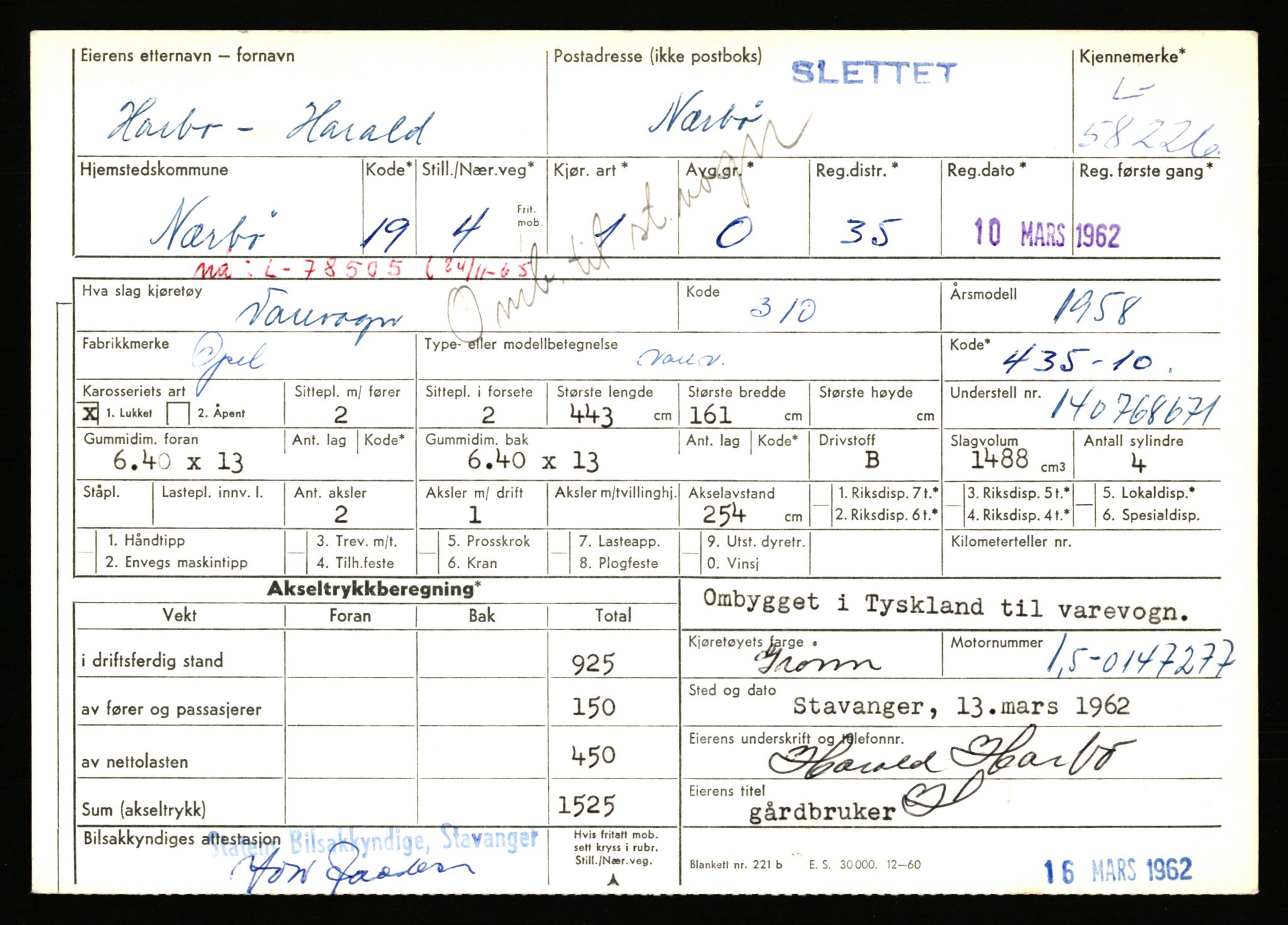 Stavanger trafikkstasjon, AV/SAST-A-101942/0/F/L0058: L-58000 - L-59999, 1930-1971, p. 485