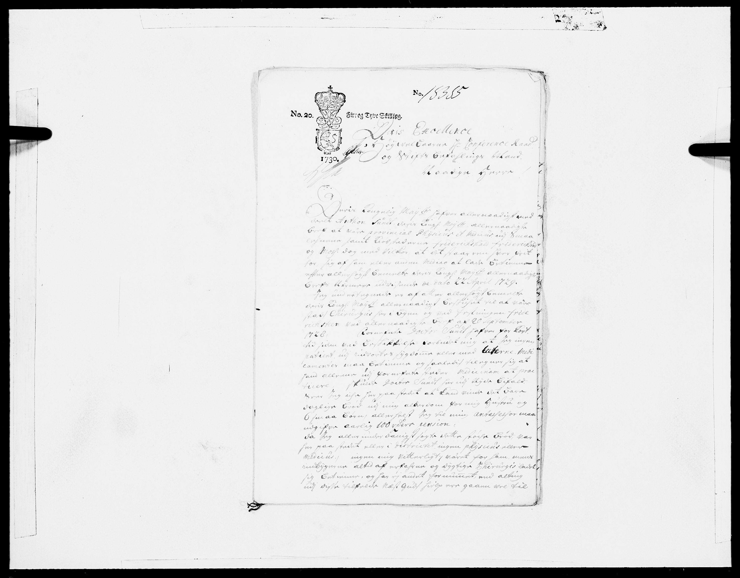 Danske Kanselli 1572-1799, AV/RA-EA-3023/F/Fc/Fcc/Fcca/L0107: Norske innlegg 1572-1799, 1730, p. 10