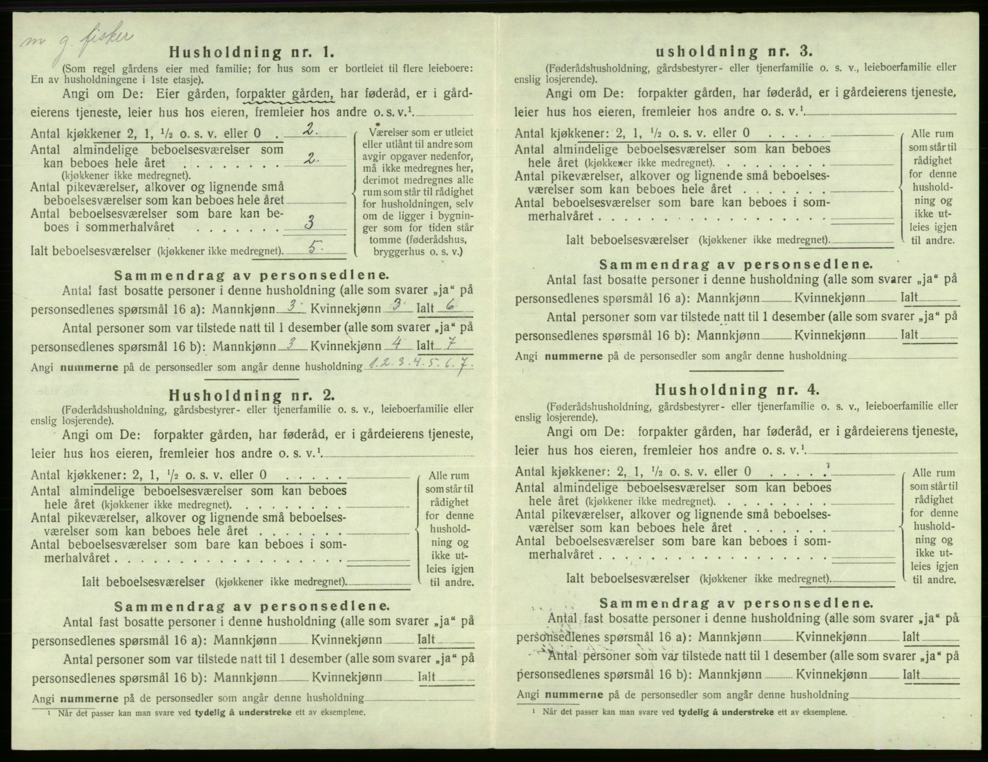 SAB, 1920 census for Fana, 1920, p. 2263