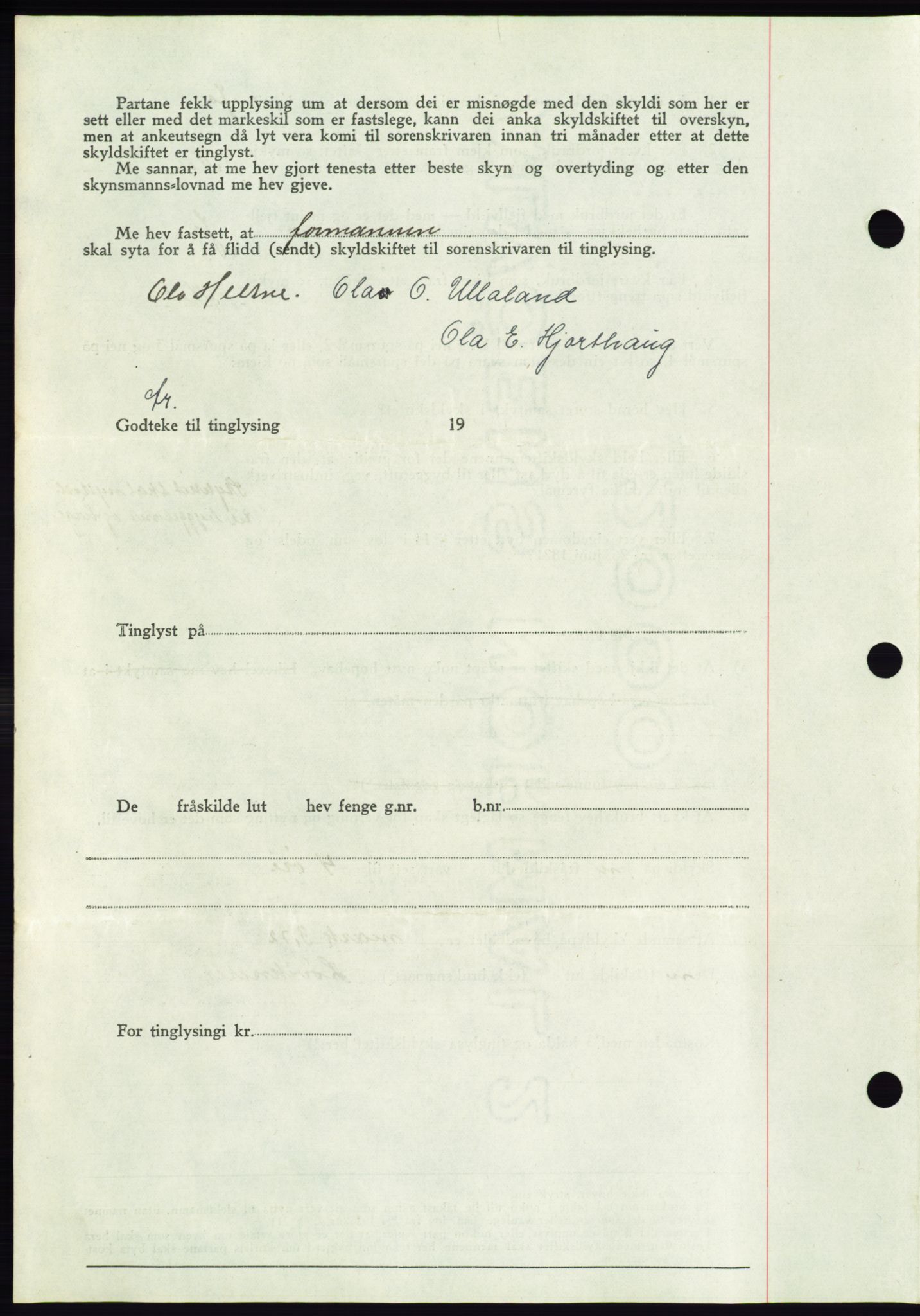 Søre Sunnmøre sorenskriveri, AV/SAT-A-4122/1/2/2C/L0066: Mortgage book no. 60, 1938-1938, Diary no: : 1508/1938