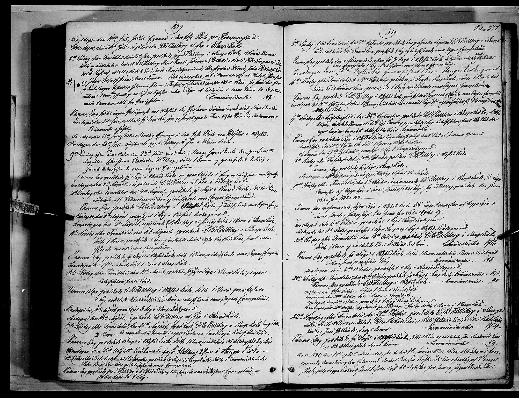Stange prestekontor, AV/SAH-PREST-002/K/L0010: Parish register (official) no. 10, 1835-1845, p. 377