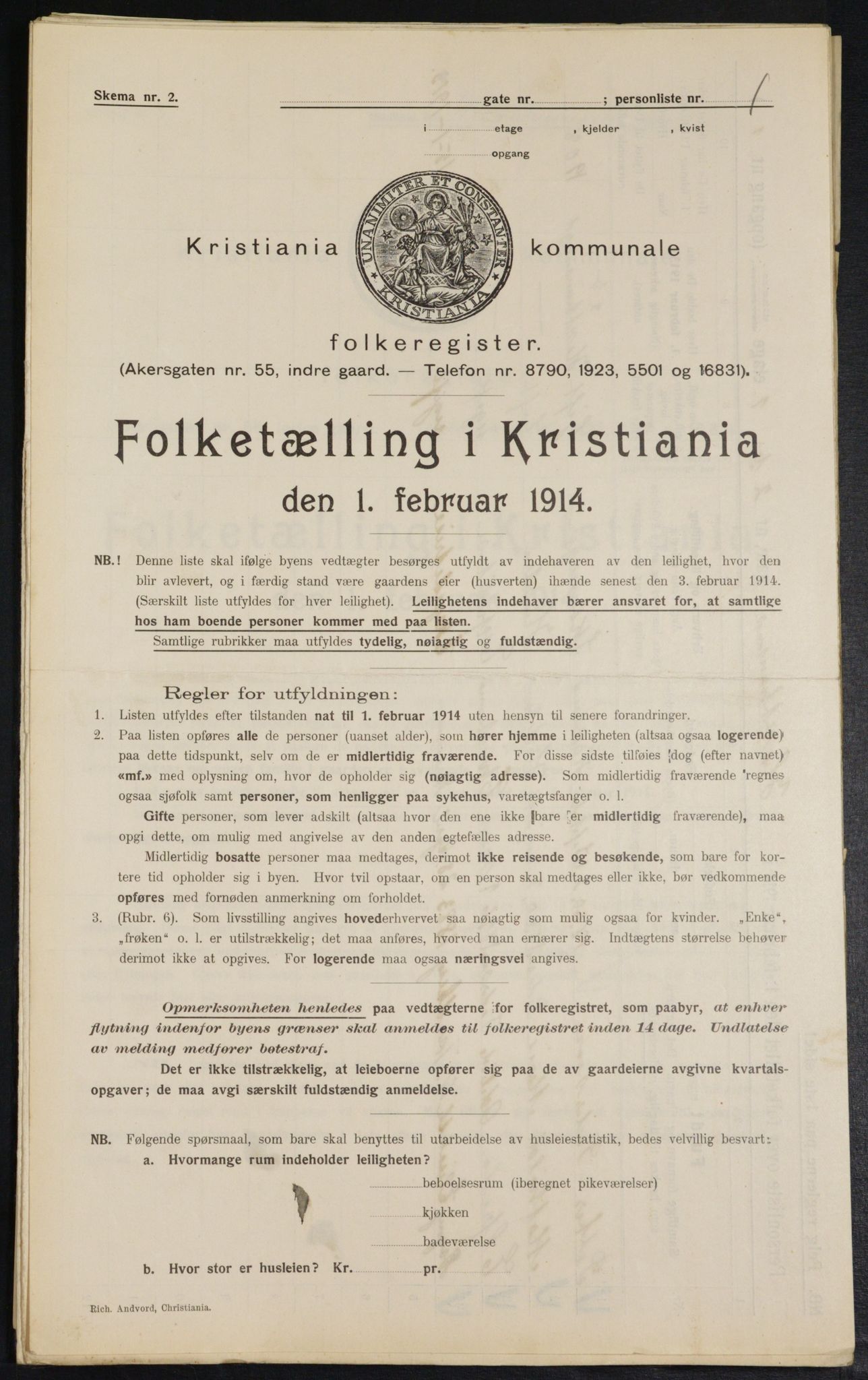 OBA, Municipal Census 1914 for Kristiania, 1914, p. 35594