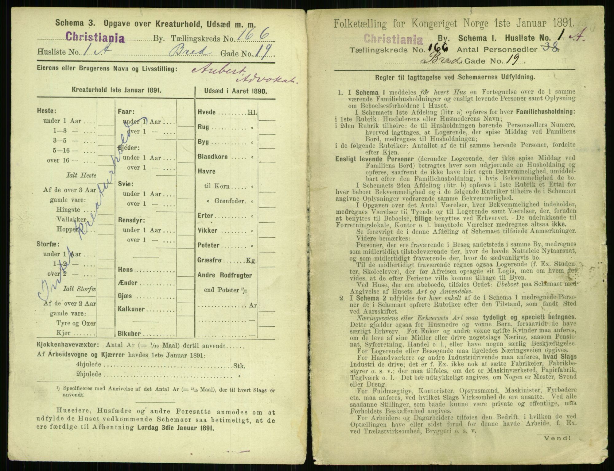 RA, 1891 census for 0301 Kristiania, 1891, p. 96025