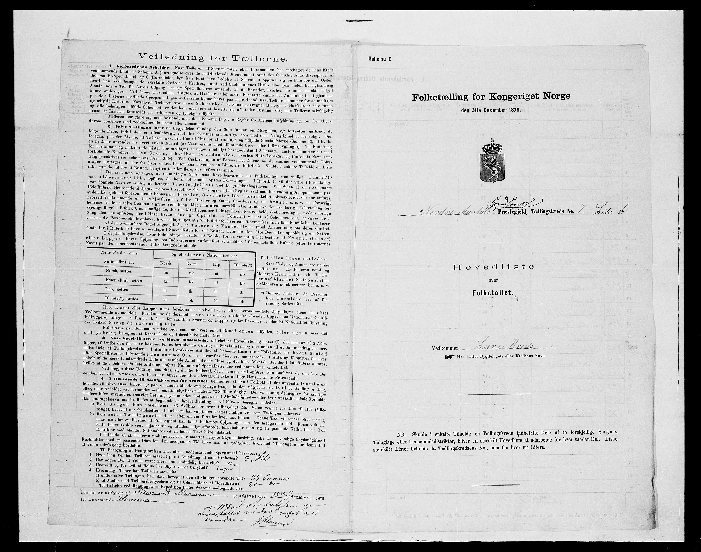 SAH, 1875 census for 0542P Nord-Aurdal, 1875, p. 33