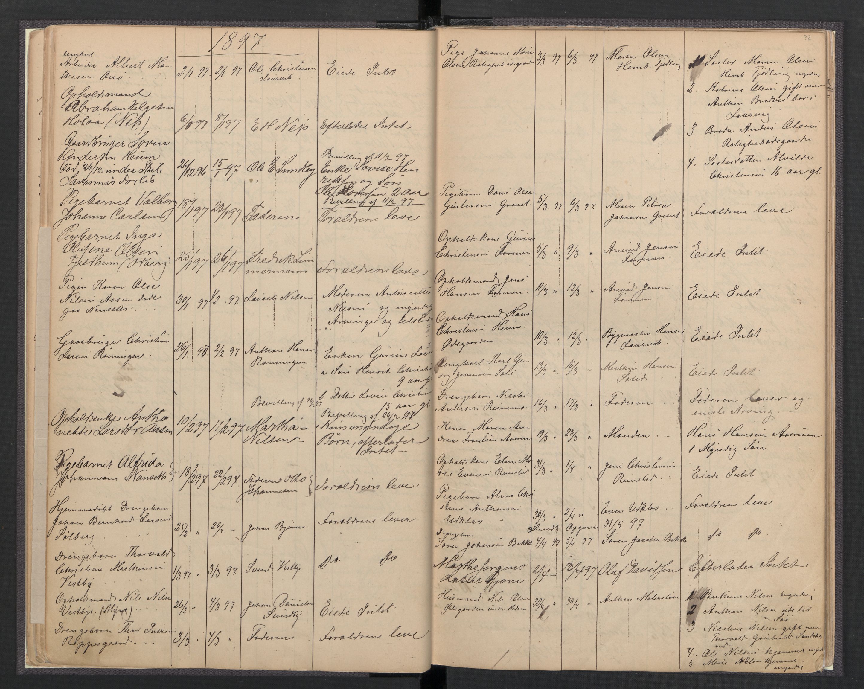 Hedrum lensmannskontor, AV/SAKO-A-536/H/Ha/L0001: Dødsfallsprotokoll, 1886-1908, p. 32