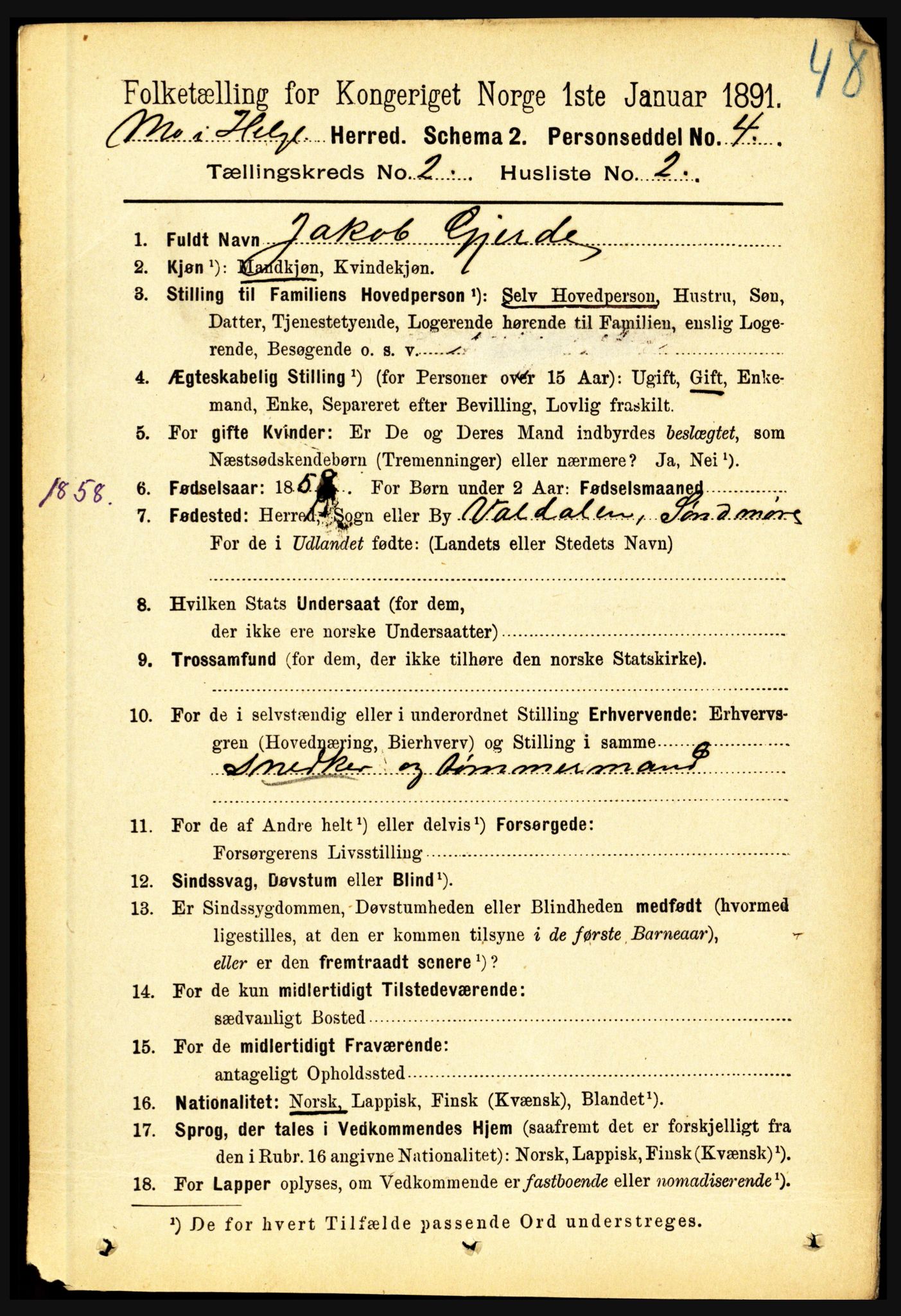 RA, 1891 census for 1833 Mo, 1891, p. 541