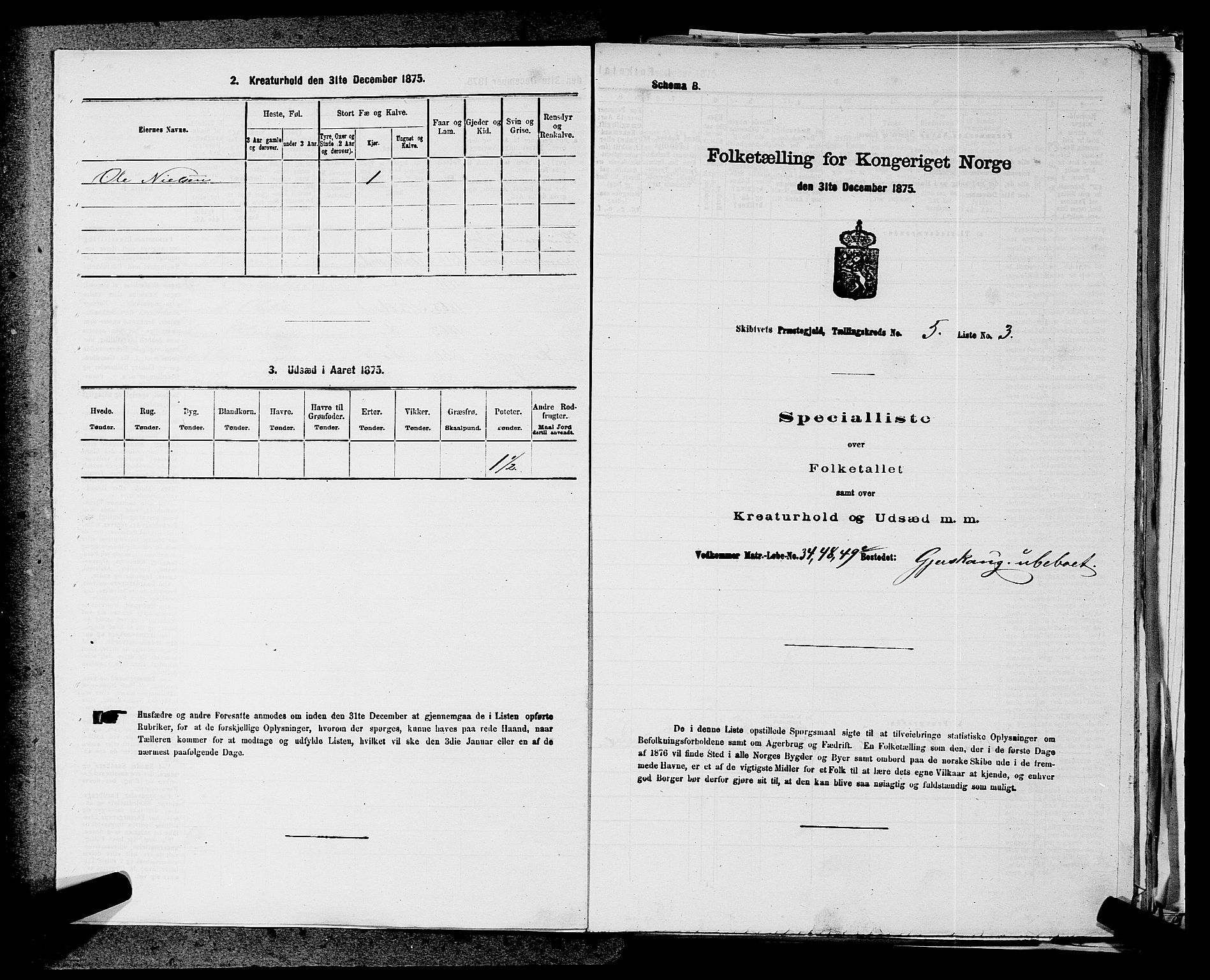 RA, 1875 census for 0127P Skiptvet, 1875, p. 892