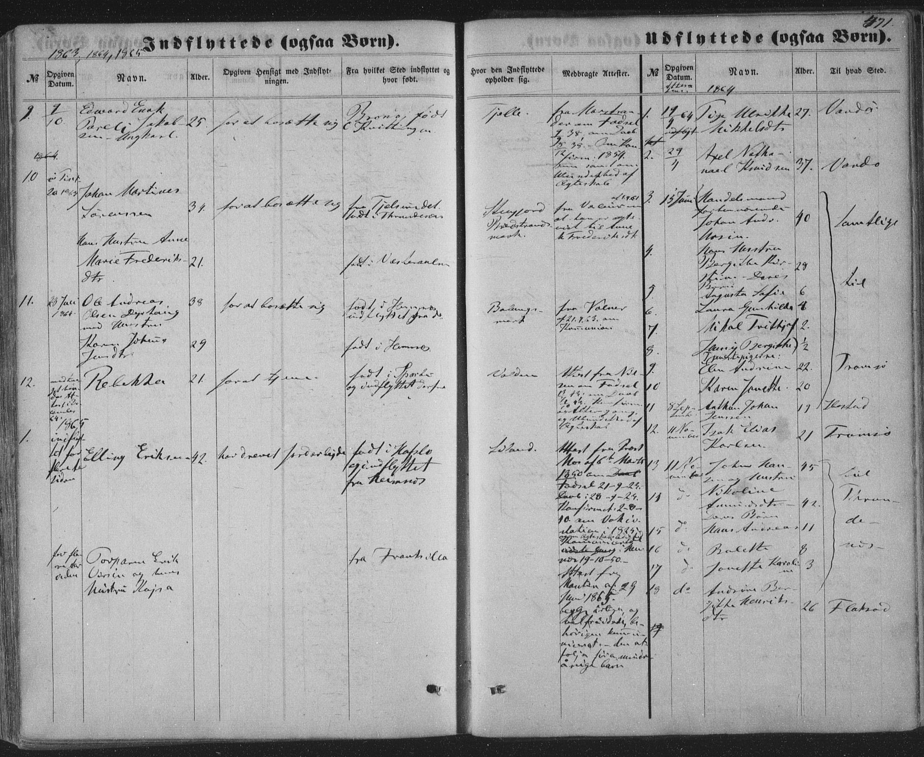 Ministerialprotokoller, klokkerbøker og fødselsregistre - Nordland, SAT/A-1459/863/L0896: Parish register (official) no. 863A08, 1861-1871, p. 471