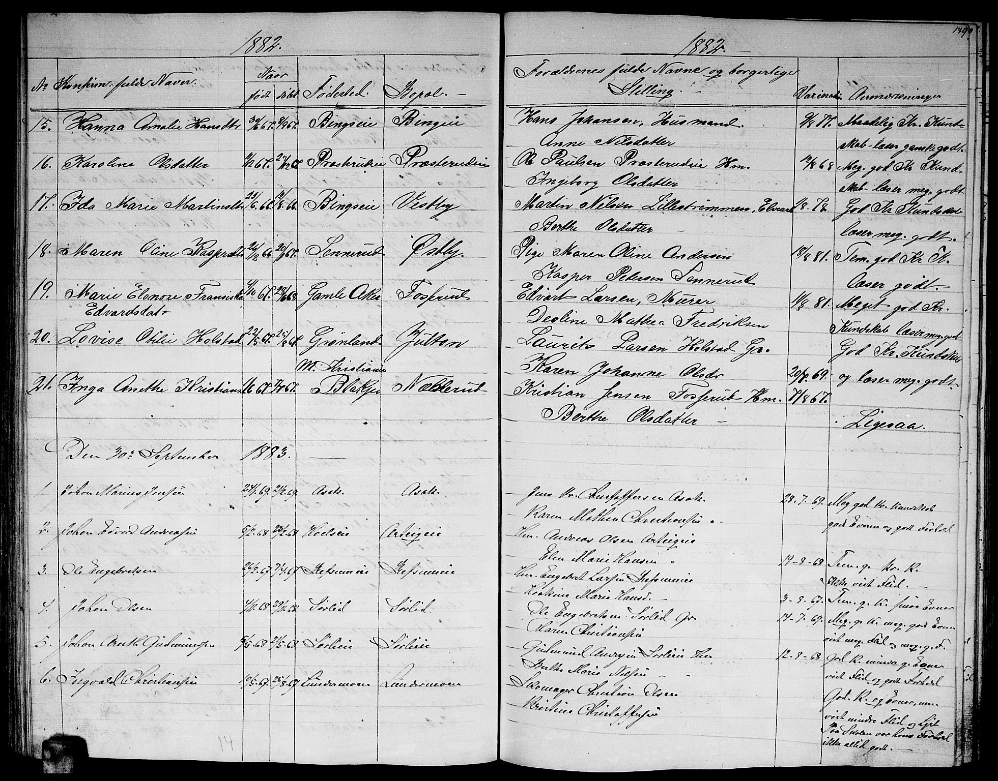 Sørum prestekontor Kirkebøker, AV/SAO-A-10303/G/Ga/L0004: Parish register (copy) no. I 4, 1864-1885, p. 149