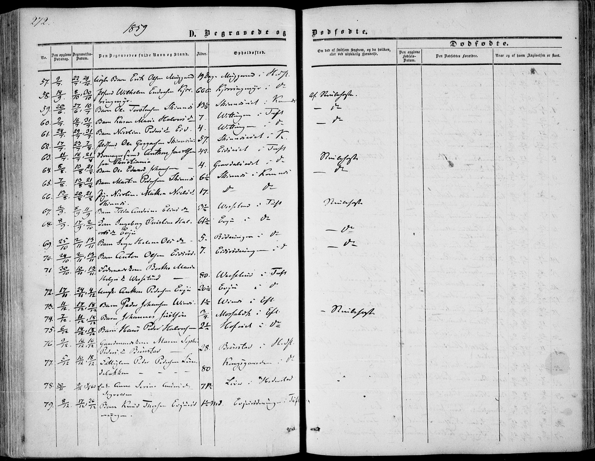 Sandsvær kirkebøker, AV/SAKO-A-244/F/Fa/L0006: Parish register (official) no. I 6, 1857-1868, p. 272