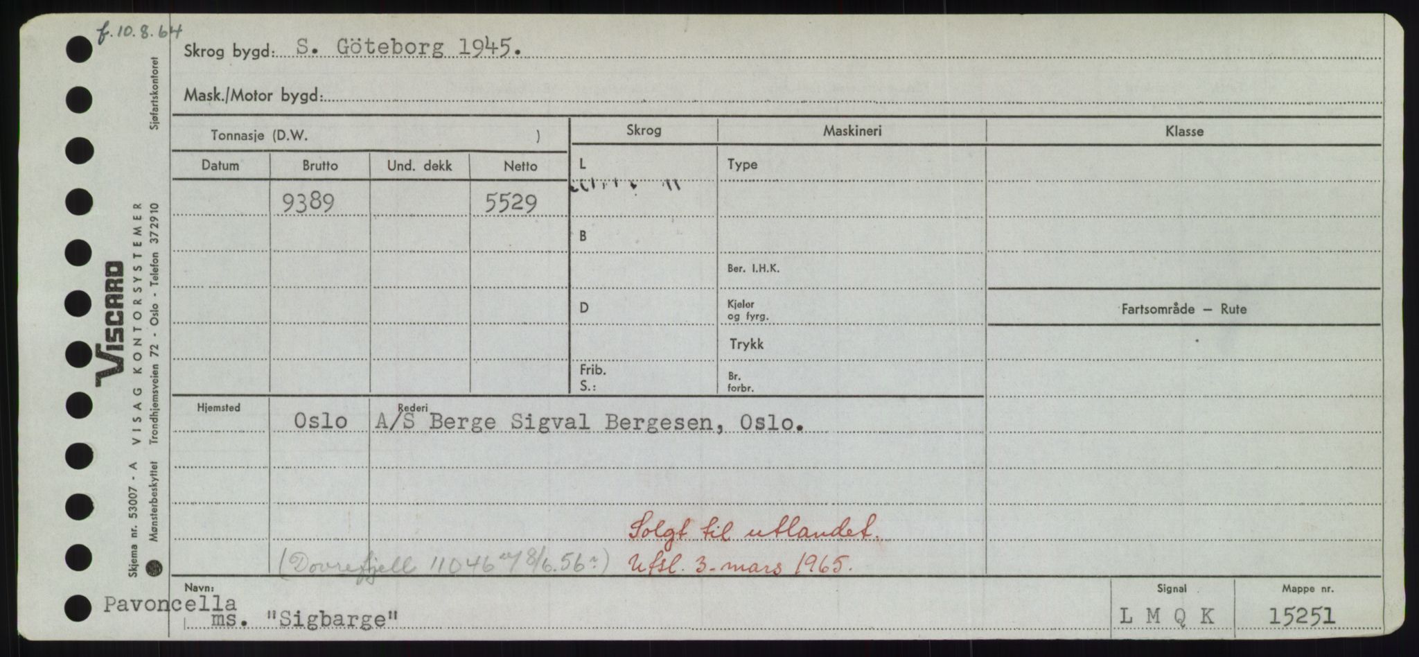 Sjøfartsdirektoratet med forløpere, Skipsmålingen, AV/RA-S-1627/H/Hd/L0033: Fartøy, Sevi-Sjø, p. 49
