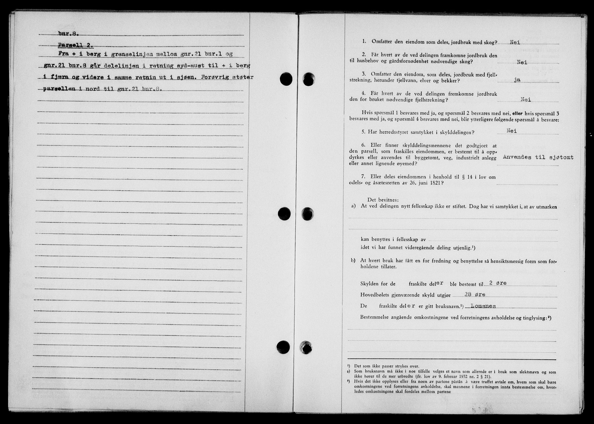 Lofoten sorenskriveri, SAT/A-0017/1/2/2C/L0022a: Mortgage book no. 22a, 1949-1950, Diary no: : 2986/1949