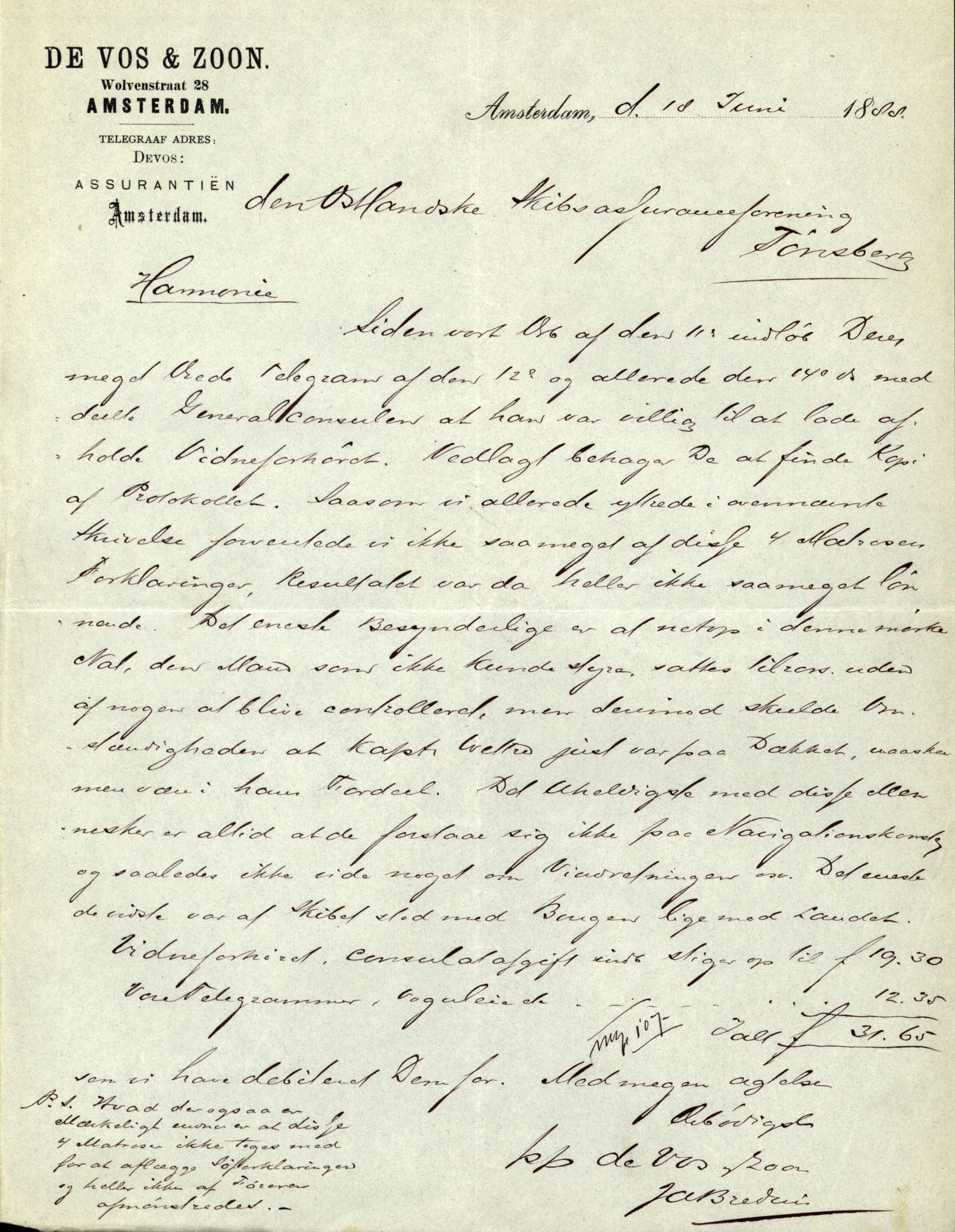 Pa 63 - Østlandske skibsassuranceforening, VEMU/A-1079/G/Ga/L0021/0006: Havaridokumenter / Gøthe, Granit, Granen, Harmonie, Lindsay, 1888, p. 87