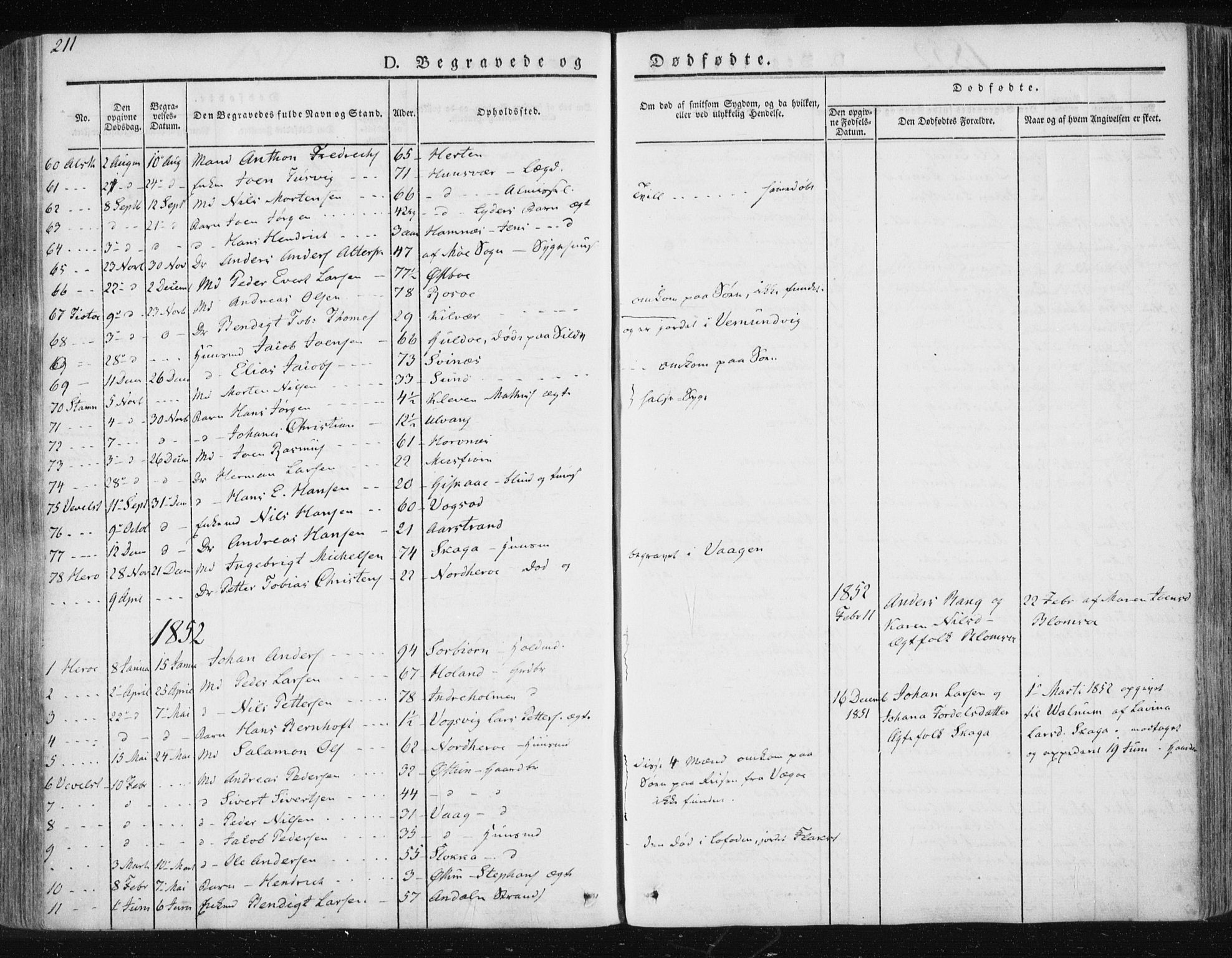 Ministerialprotokoller, klokkerbøker og fødselsregistre - Nordland, AV/SAT-A-1459/830/L0447: Parish register (official) no. 830A11, 1831-1854, p. 211