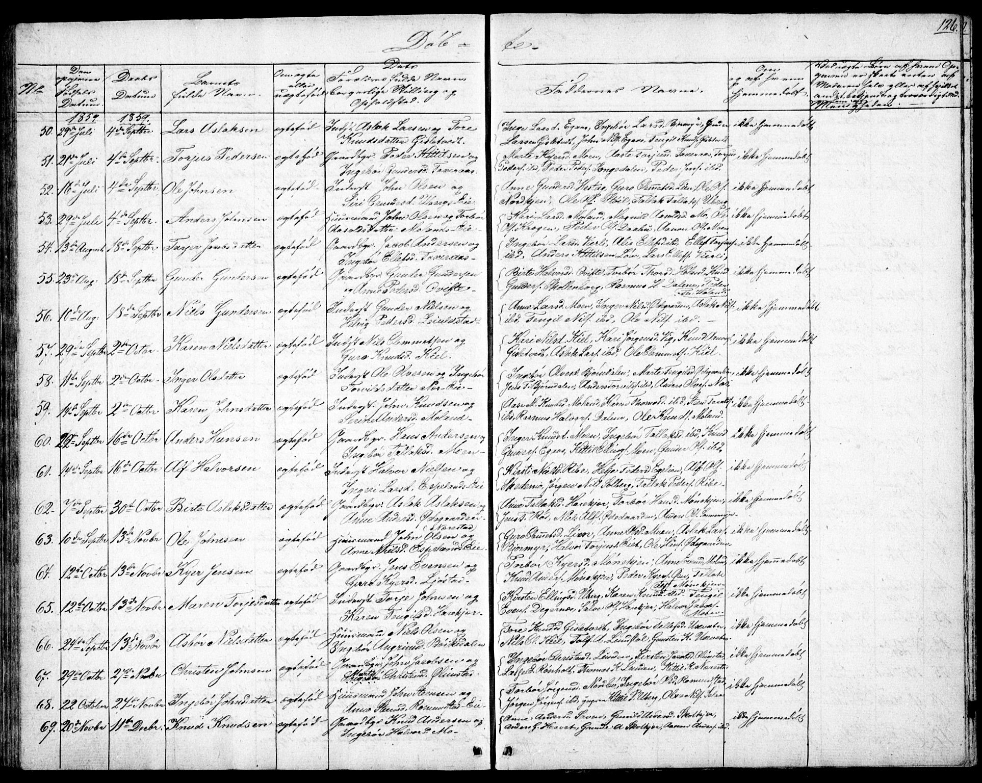 Gjerstad sokneprestkontor, AV/SAK-1111-0014/F/Fb/Fbb/L0002: Parish register (copy) no. B 2, 1831-1862, p. 126