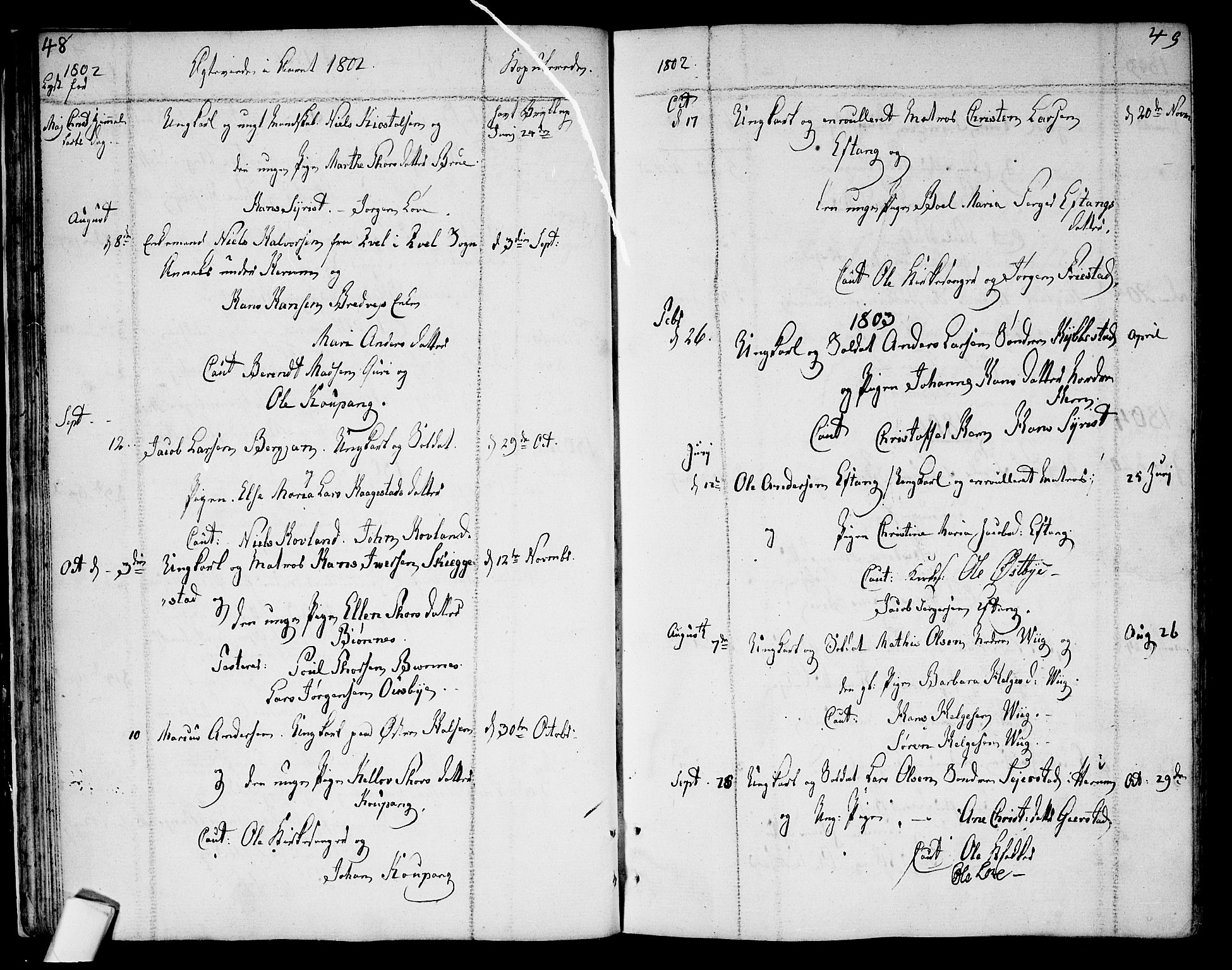 Tjølling kirkebøker, AV/SAKO-A-60/F/Fa/L0004: Parish register (official) no. 4, 1779-1817, p. 48-49