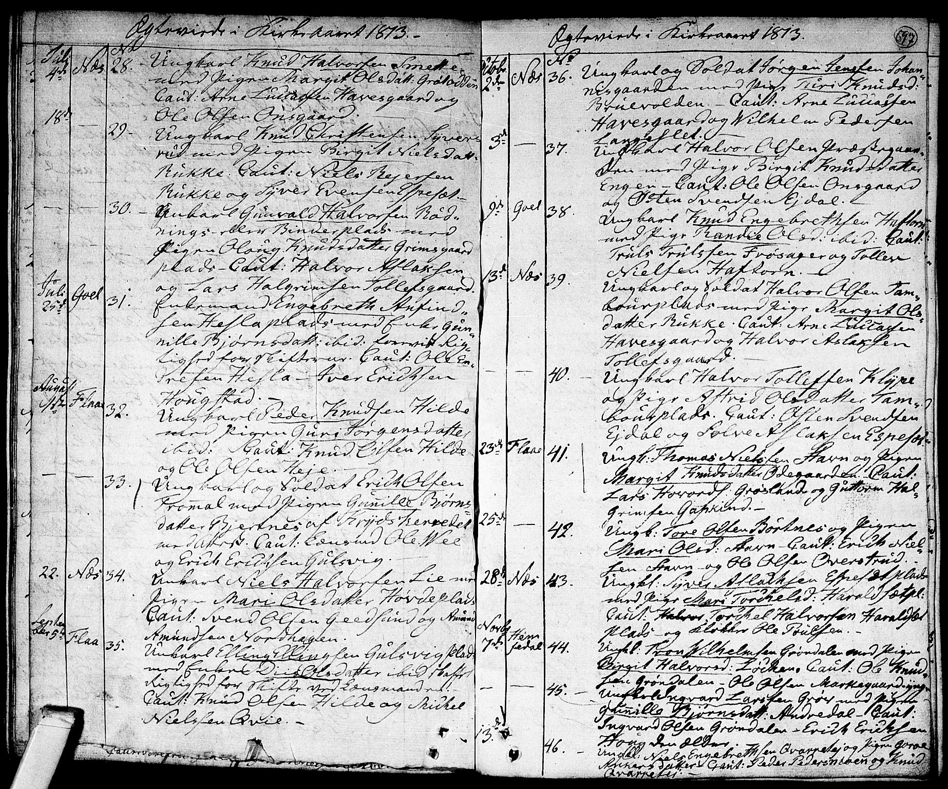 Nes kirkebøker, AV/SAKO-A-236/F/Fa/L0006: Parish register (official) no. 6, 1808-1814, p. 696-697