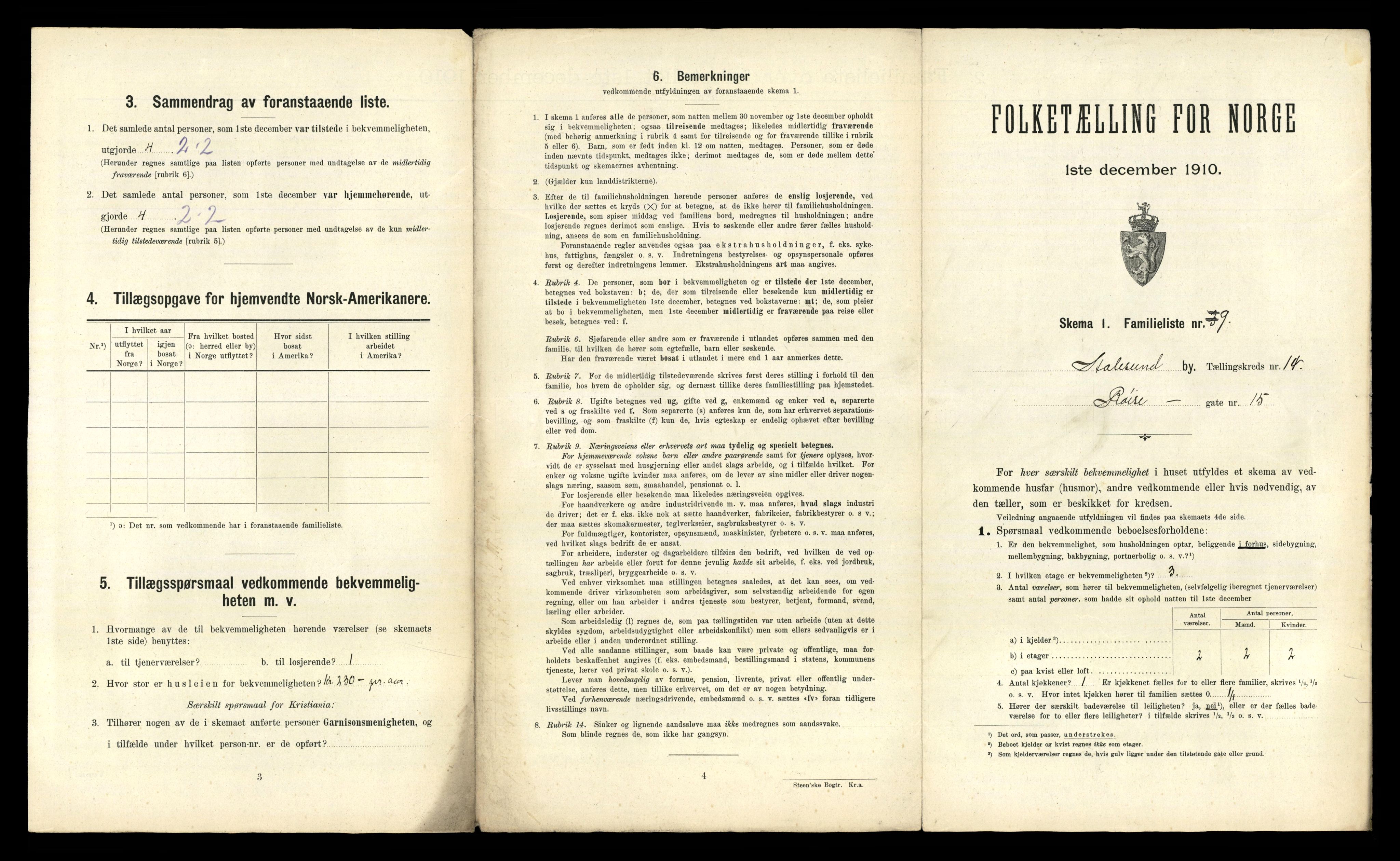 RA, 1910 census for Ålesund, 1910, p. 5607