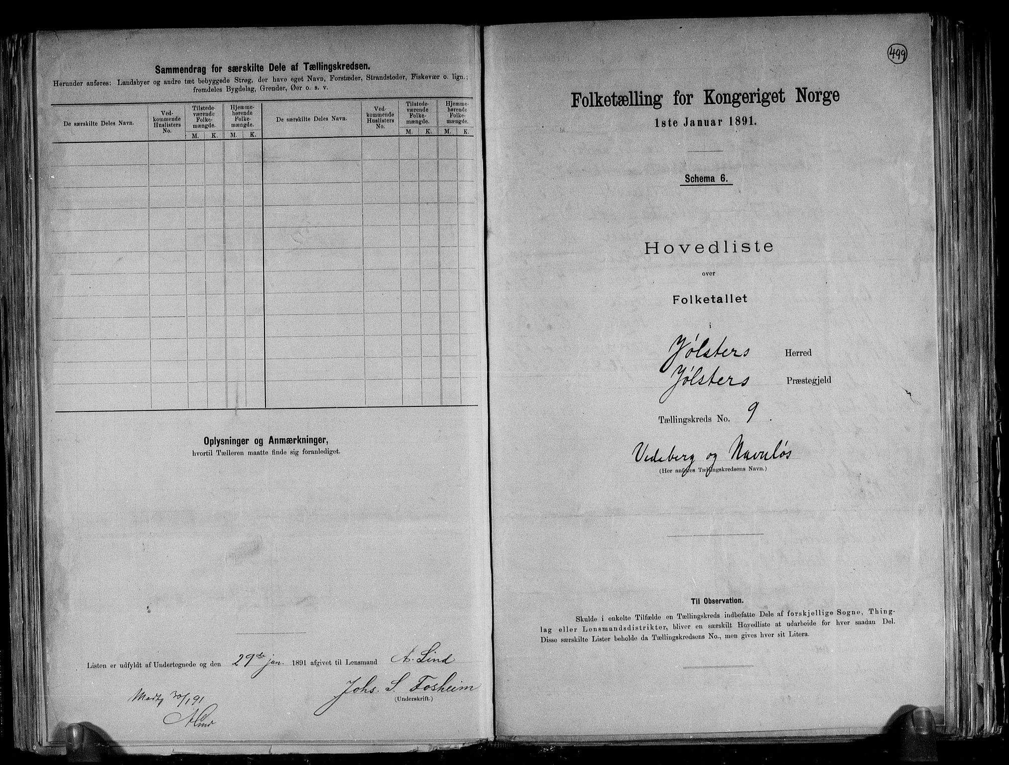 RA, 1891 census for 1431 Jølster, 1891, p. 25