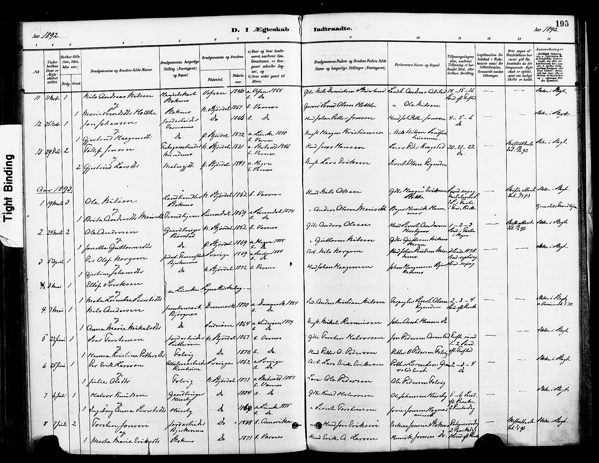 Ministerialprotokoller, klokkerbøker og fødselsregistre - Nord-Trøndelag, SAT/A-1458/709/L0077: Parish register (official) no. 709A17, 1880-1895, p. 195