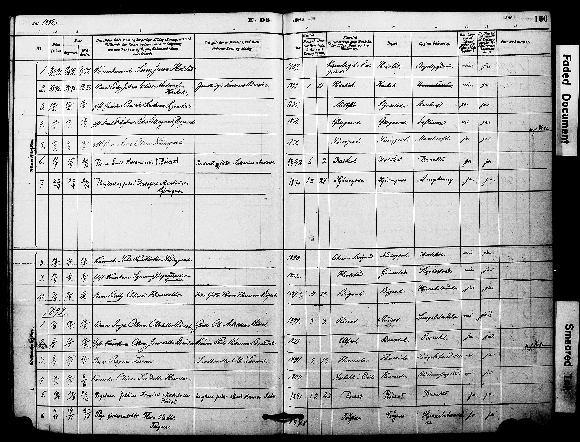 Ministerialprotokoller, klokkerbøker og fødselsregistre - Møre og Romsdal, SAT/A-1454/510/L0122: Parish register (official) no. 510A02, 1878-1897, p. 166