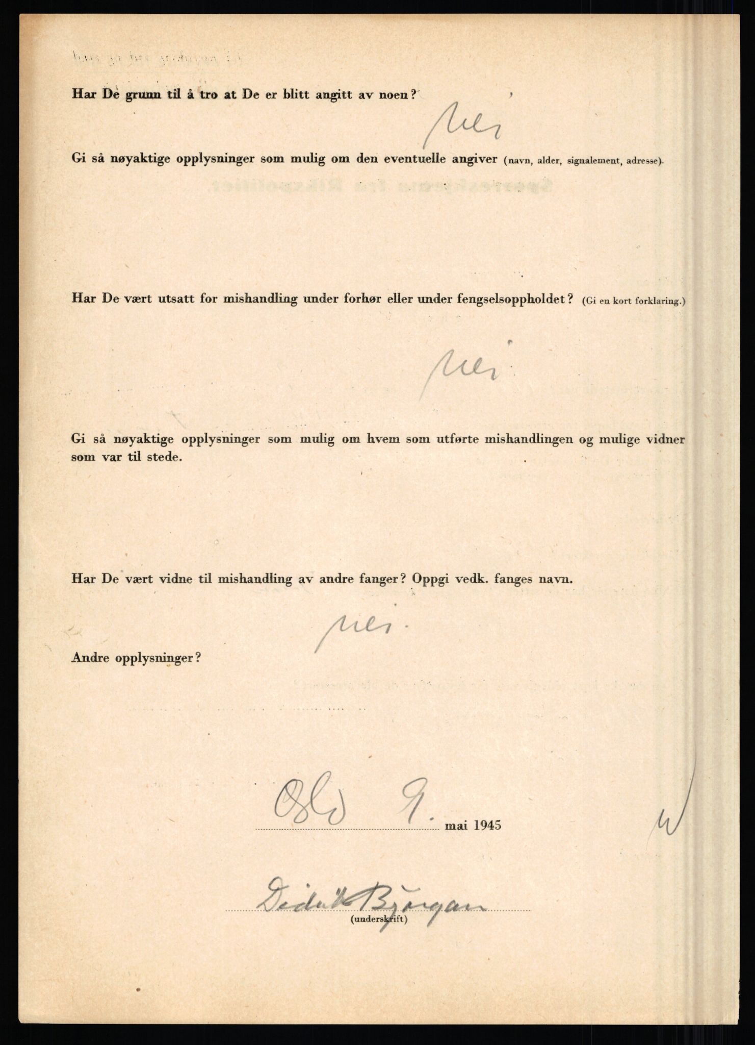 Rikspolitisjefen, AV/RA-S-1560/L/L0002: Berg, Alf - Bråthen, Thorleif, 1940-1945, p. 521