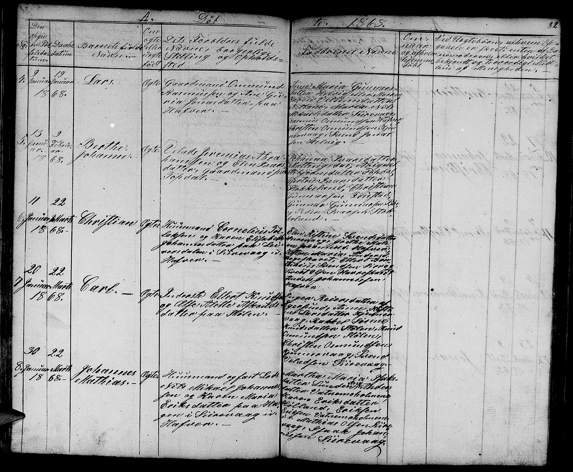 Eigersund sokneprestkontor, AV/SAST-A-101807/S09/L0003: Parish register (copy) no. B 3, 1846-1875, p. 82