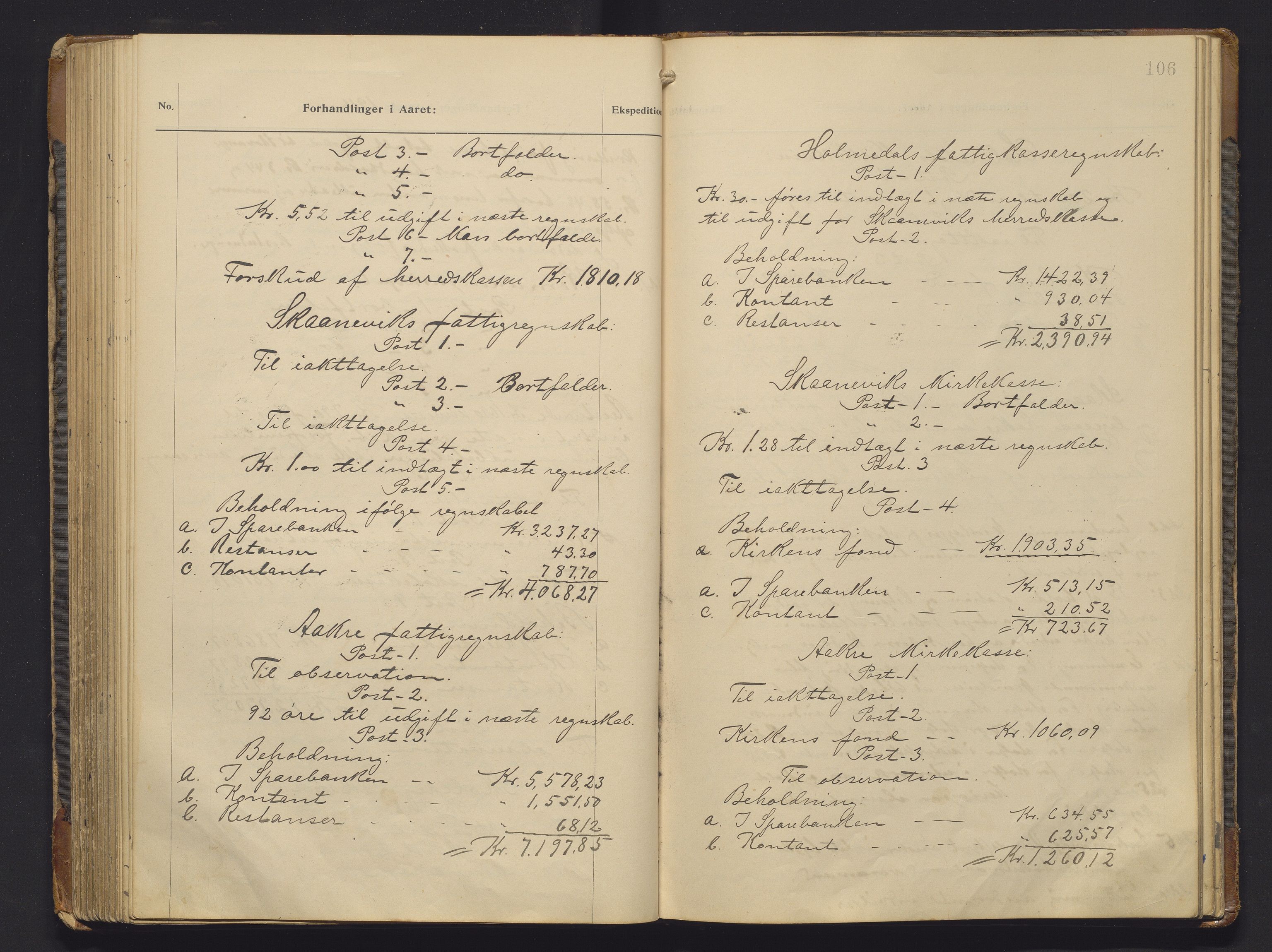 Skånevik kommune. Formannskapet, IKAH/1212-021/A/Aa/L0006: Møtebok for Skånevik formannskap og heradsstyre, 1908-1913, p. 106