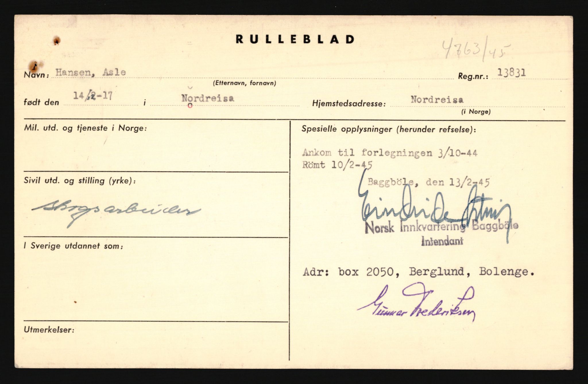 Forsvaret, Troms infanteriregiment nr. 16, AV/RA-RAFA-3146/P/Pa/L0022: Rulleblad for regimentets menige mannskaper, årsklasse 1938, 1938, p. 369