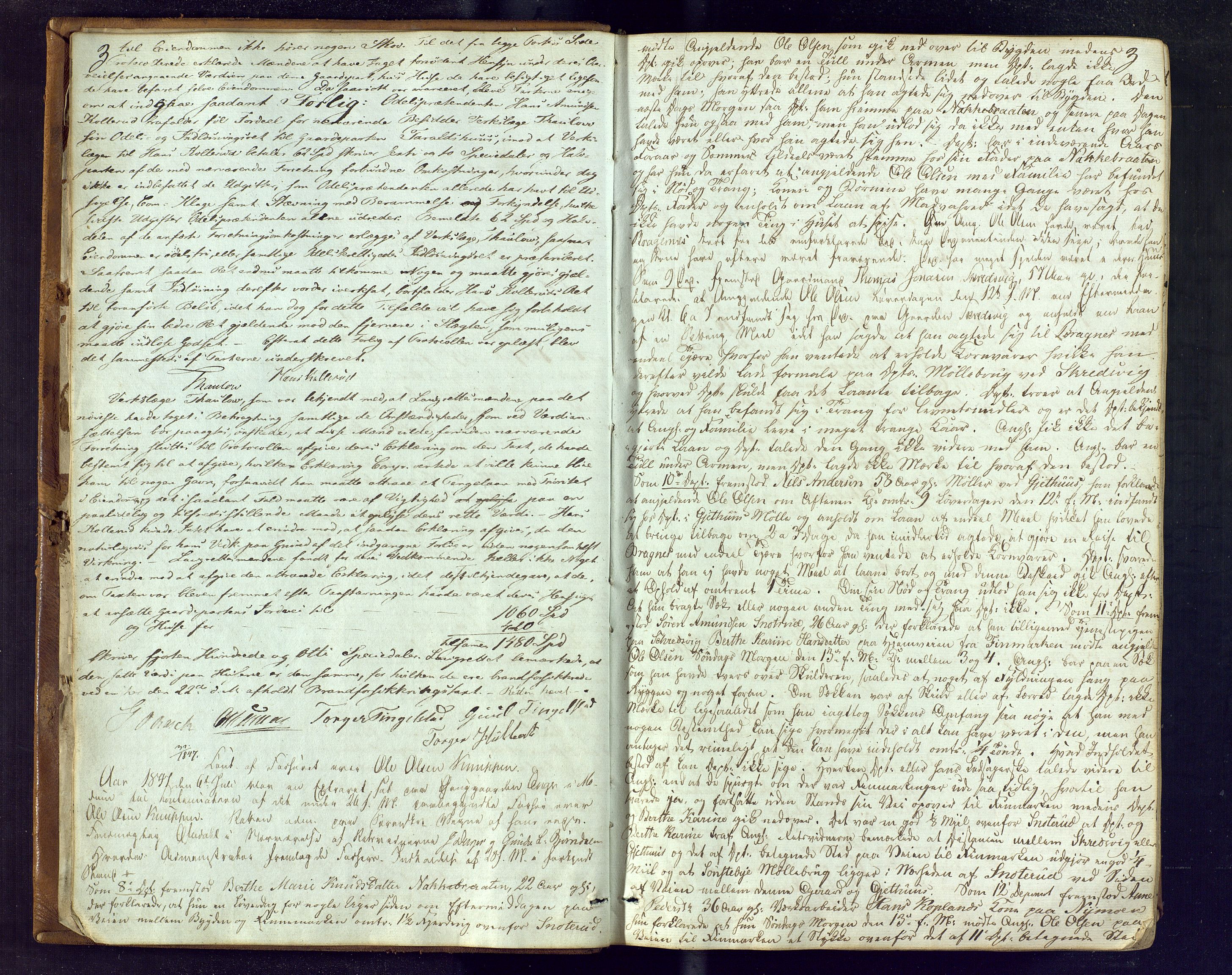 Eiker, Modum og Sigdal sorenskriveri, AV/SAKO-A-123/F/Fc/L0010: Ekstrarettsprotokoll - Modum, 1847-1857, p. 3