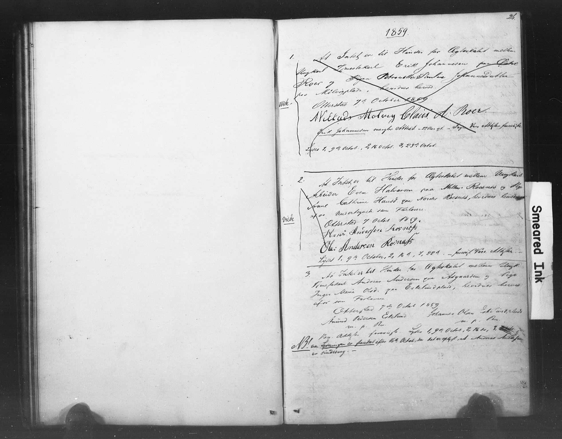 Rygge prestekontor Kirkebøker, SAO/A-10084b/H/Ha/L0001: Banns register no. 1, 1859-1891, p. 24