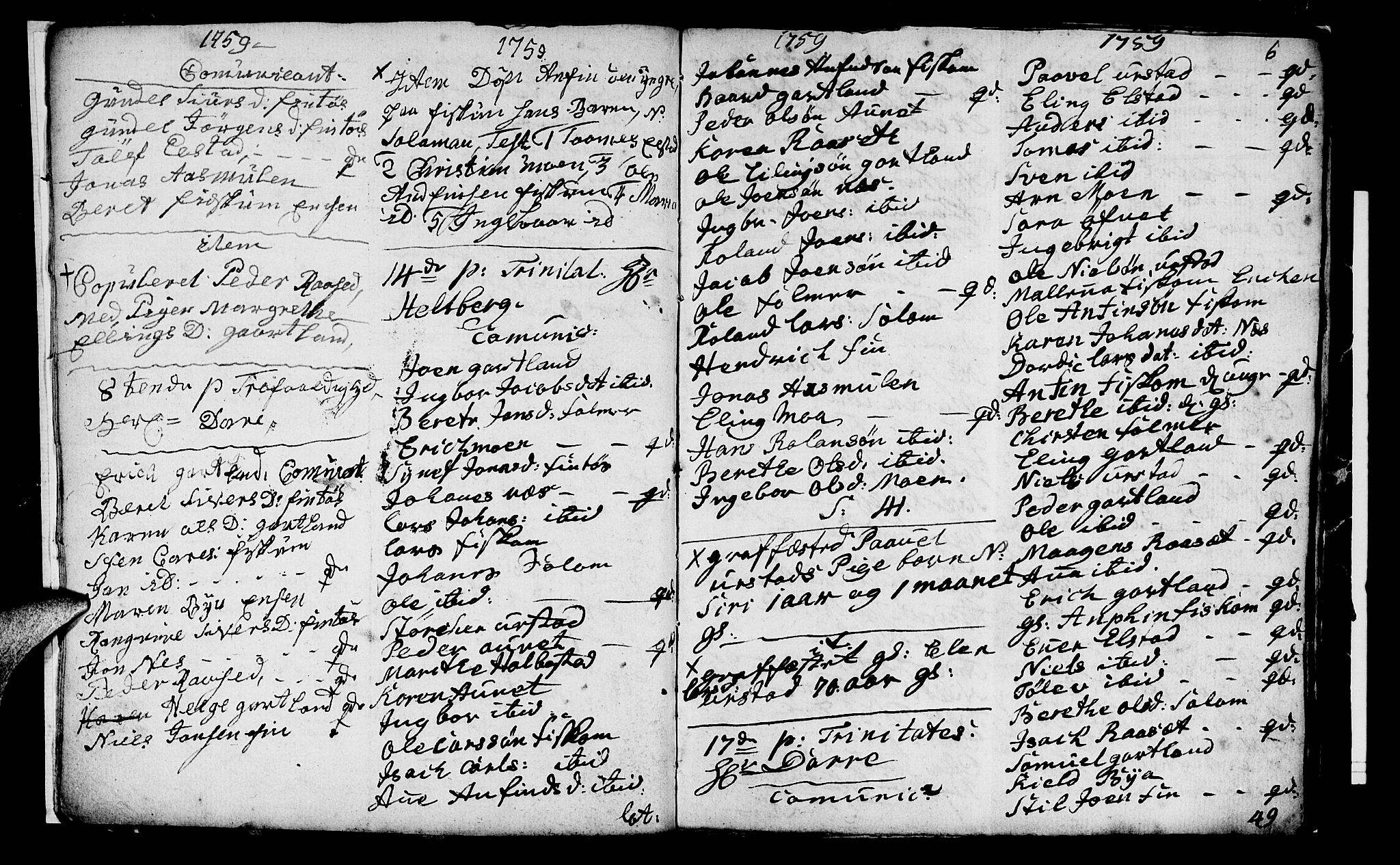Ministerialprotokoller, klokkerbøker og fødselsregistre - Nord-Trøndelag, SAT/A-1458/759/L0526: Parish register (official) no. 759A02, 1758-1765, p. 6