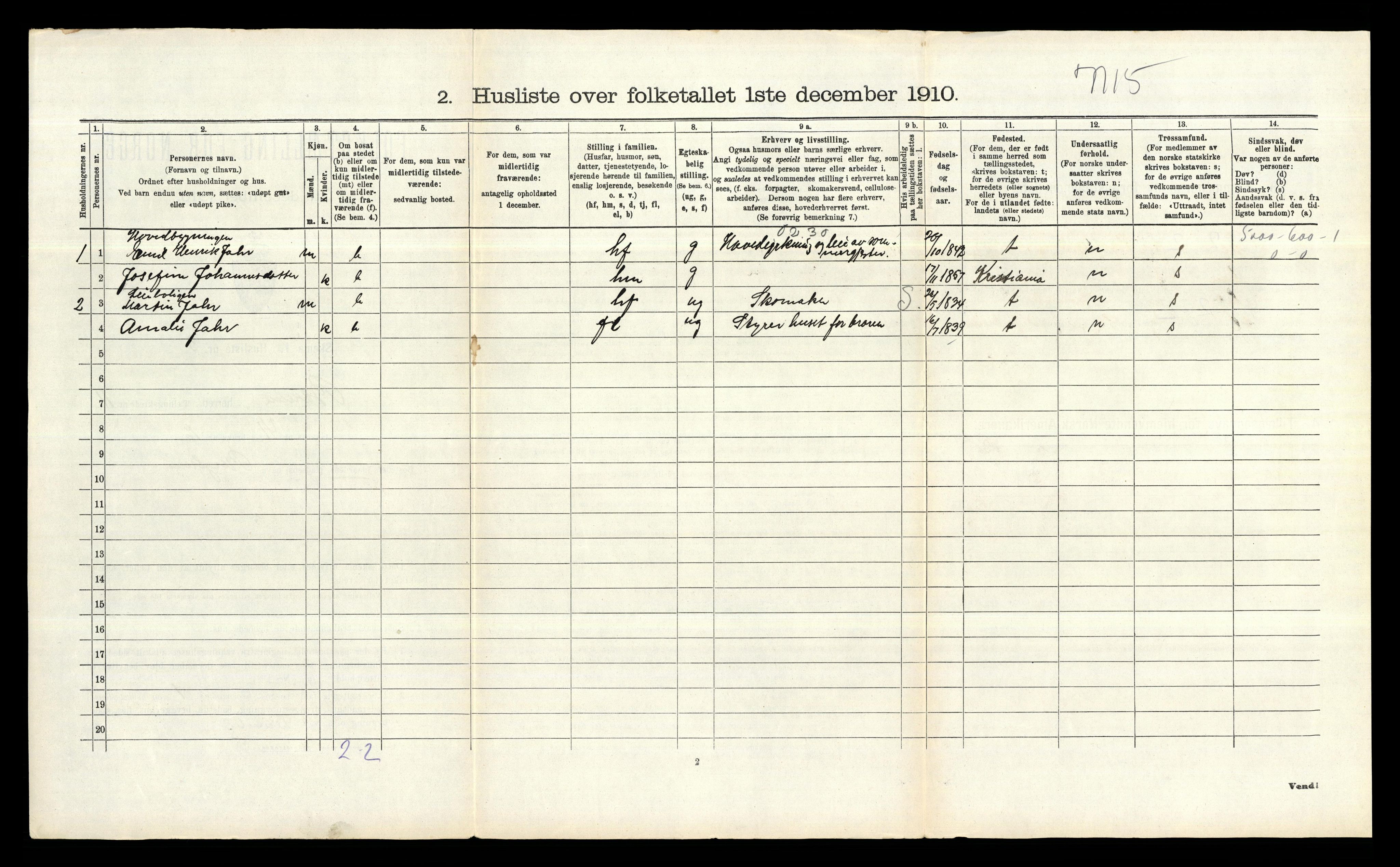 RA, 1910 census for Bærum, 1910, p. 1730