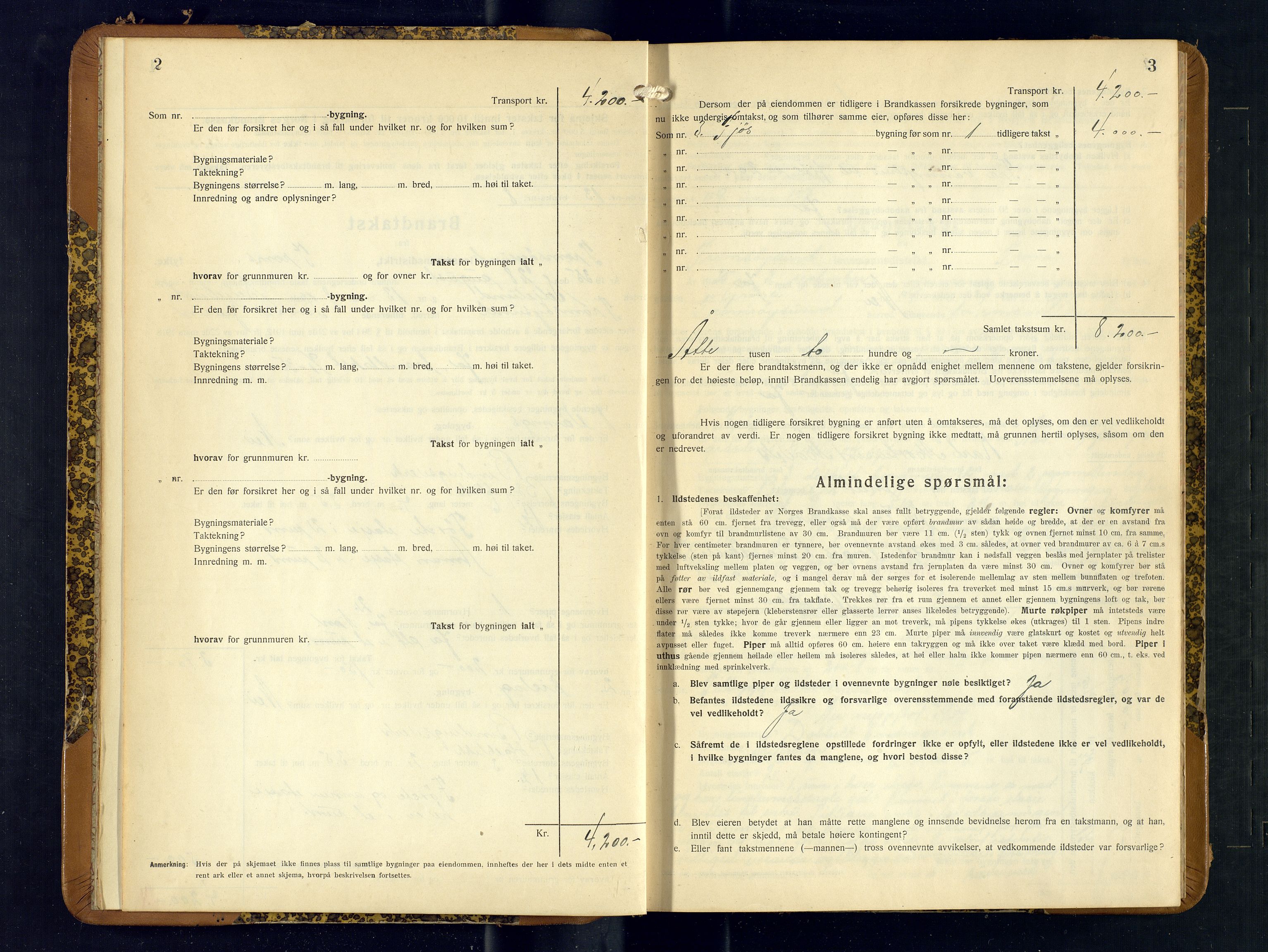 Tromsøysund lensmannskontor, AV/SATØ-SATØ-12/F/Fs/Fsb/L0754: Branntakstprotokoll (S). Med register, 1935-1937, p. 2-3
