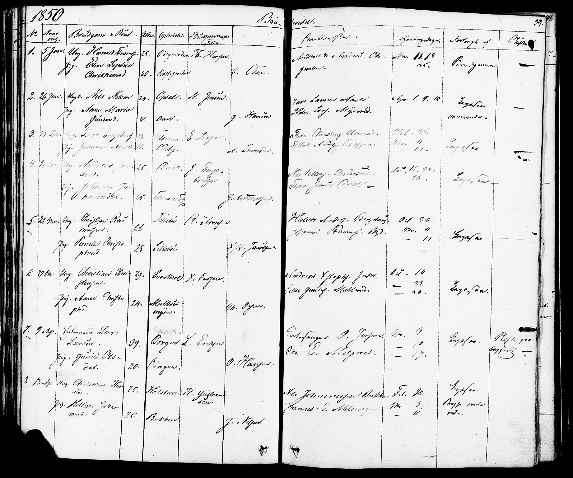 Enebakk prestekontor Kirkebøker, AV/SAO-A-10171c/F/Fa/L0012: Parish register (official) no. I 12, 1832-1882, p. 39