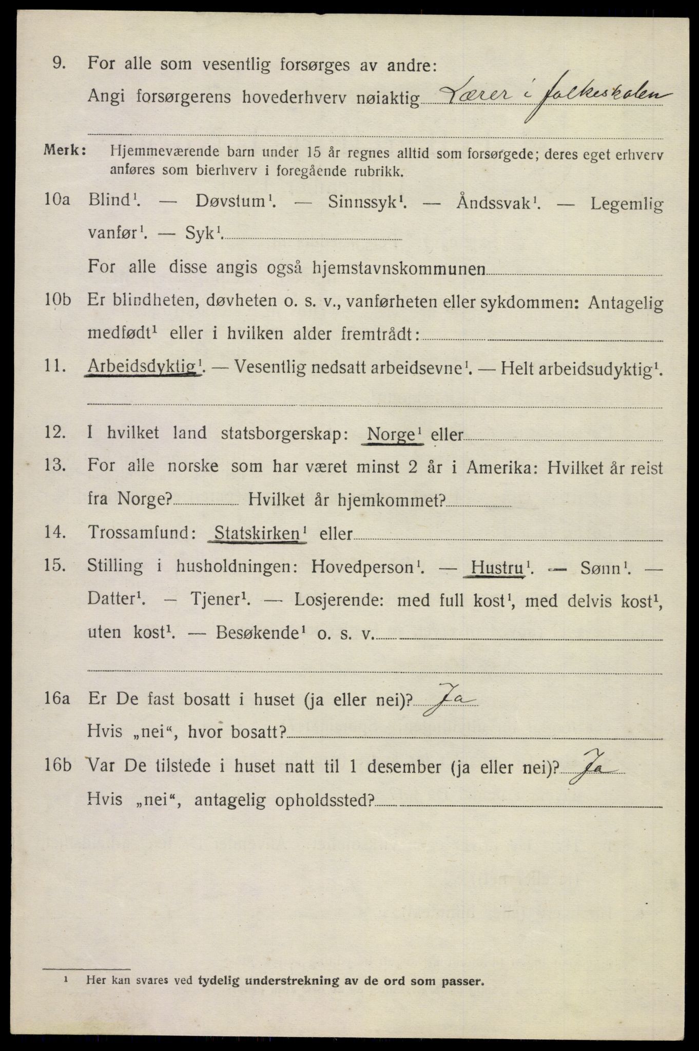 SAKO, 1920 census for Sem, 1920, p. 5264