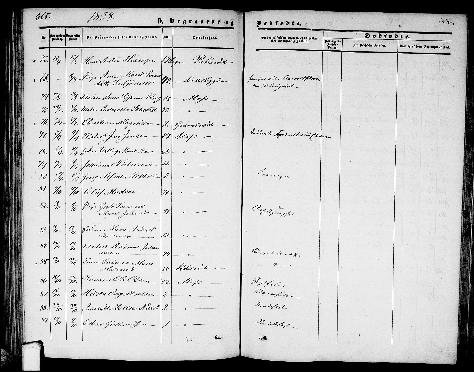 Moss prestekontor Kirkebøker, AV/SAO-A-2003/G/Ga/L0002: Parish register (copy) no. I 2, 1852-1871, p. 365