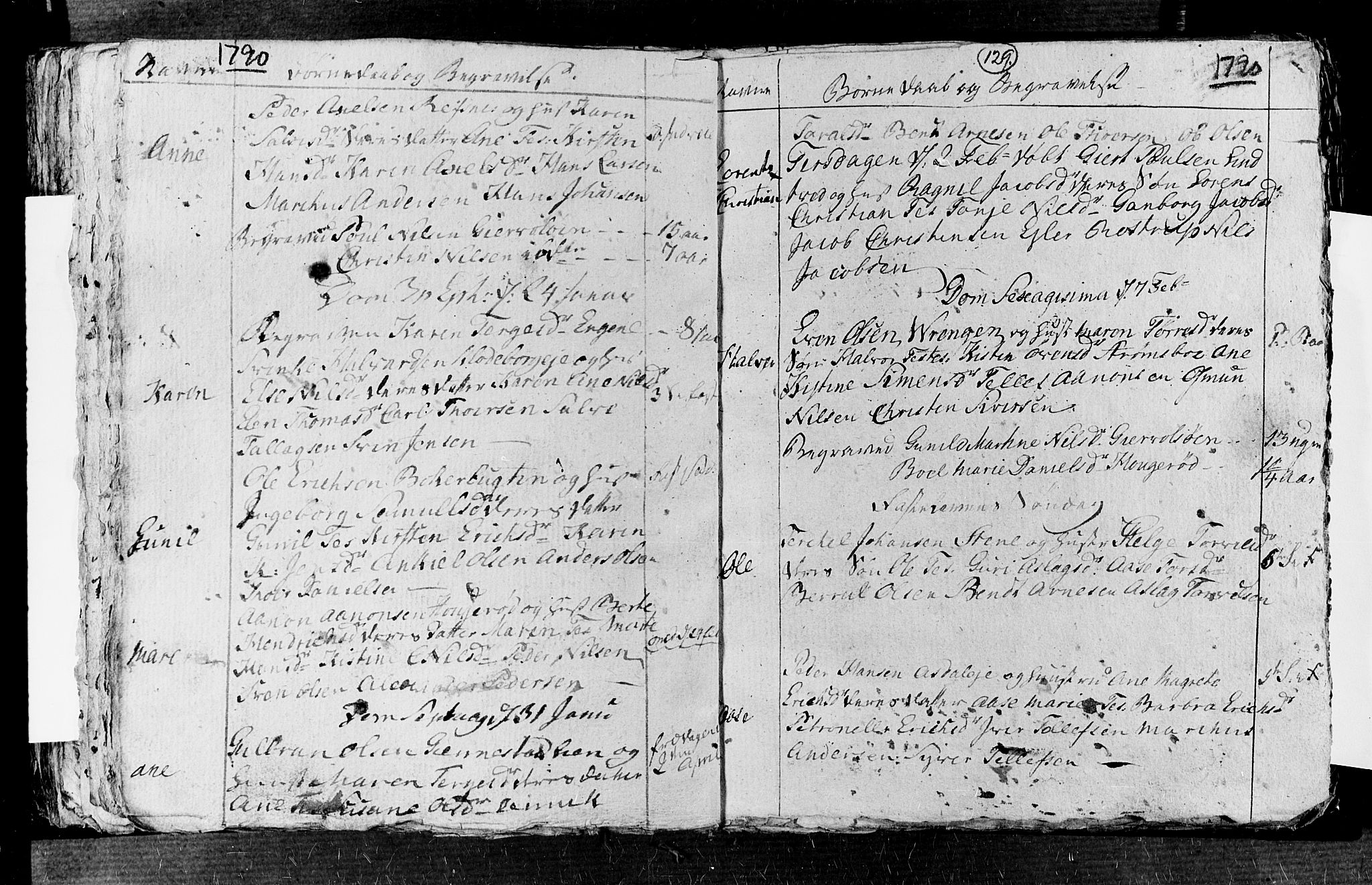 Øyestad sokneprestkontor, SAK/1111-0049/F/Fb/L0001: Parish register (copy) no. B 1, 1780-1794, p. 129